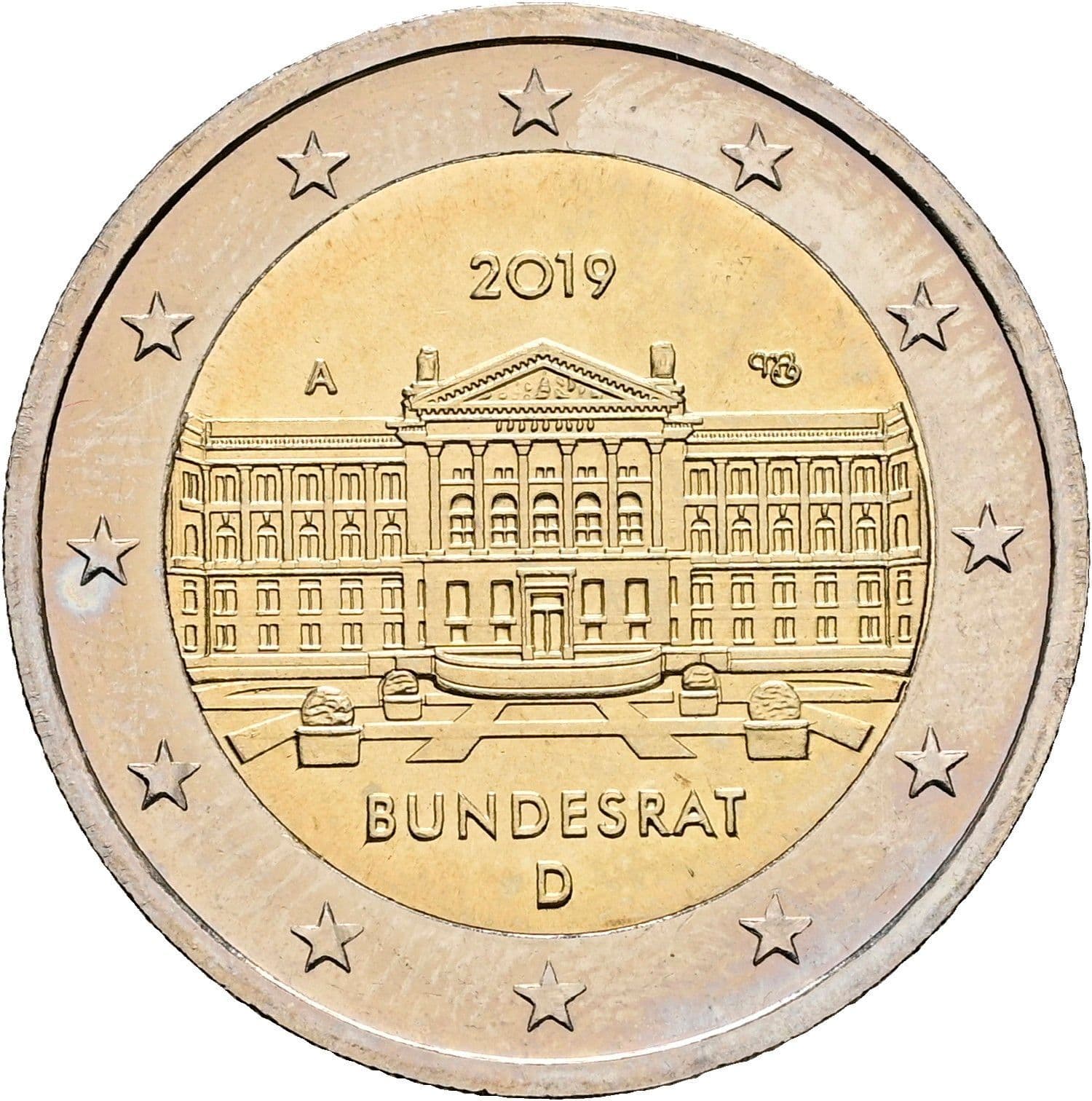 2 Euro 2019 A – Rückseite