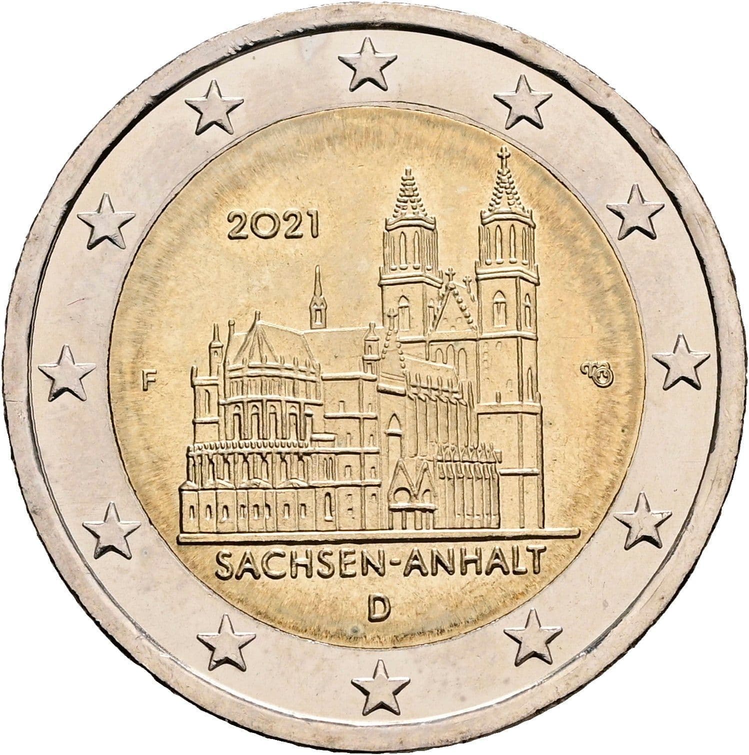 2 Euro 2021 F – Rückseite