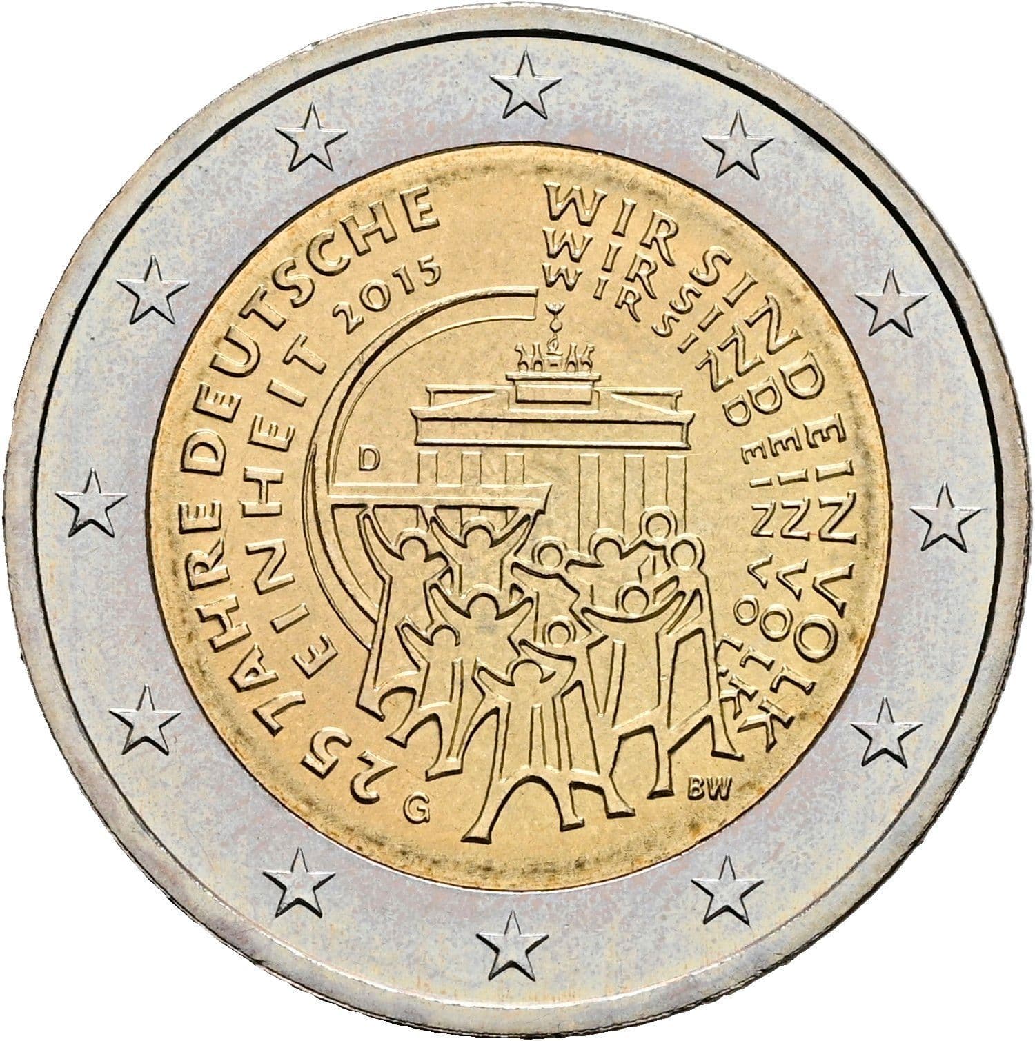 2 Euro 2015 G – Rückseite