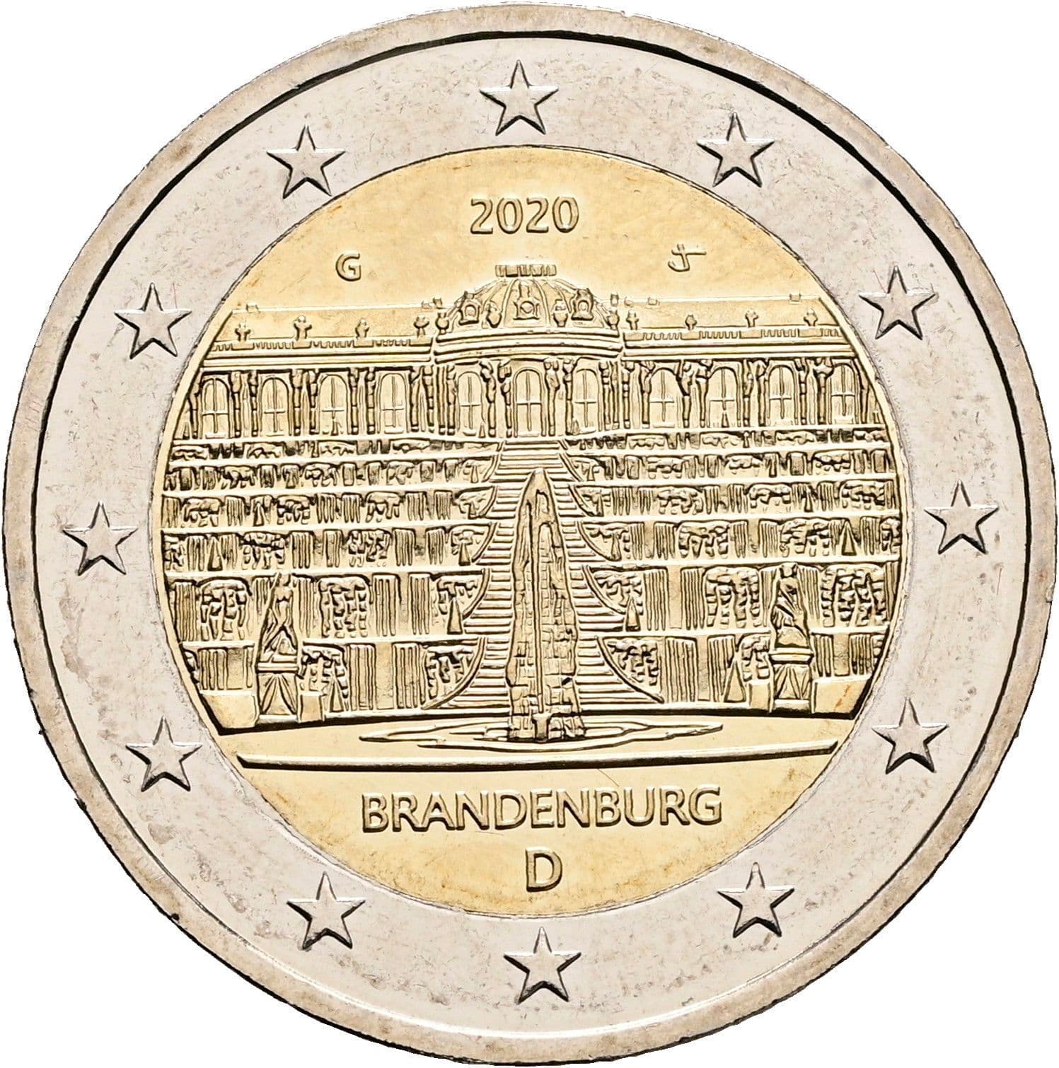 2 Euro 2020 G – Rückseite