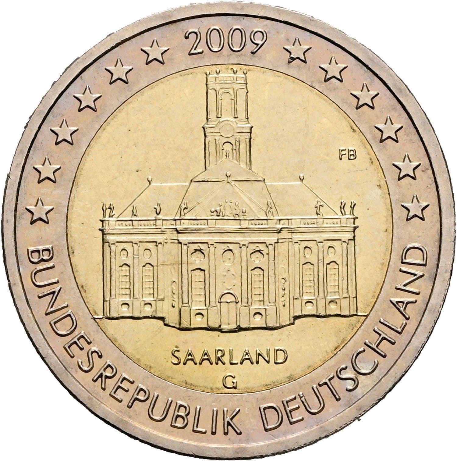 2 Euro 2009 G – Rückseite