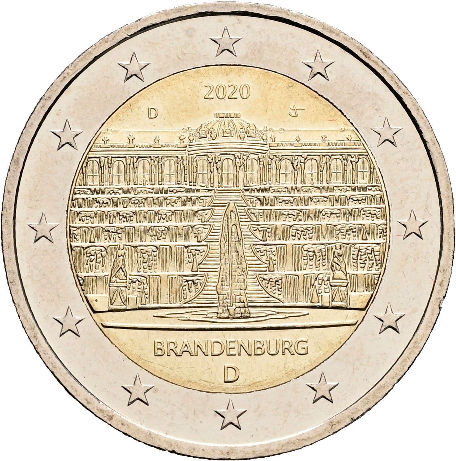2 Euro 2020 D – Rückseite