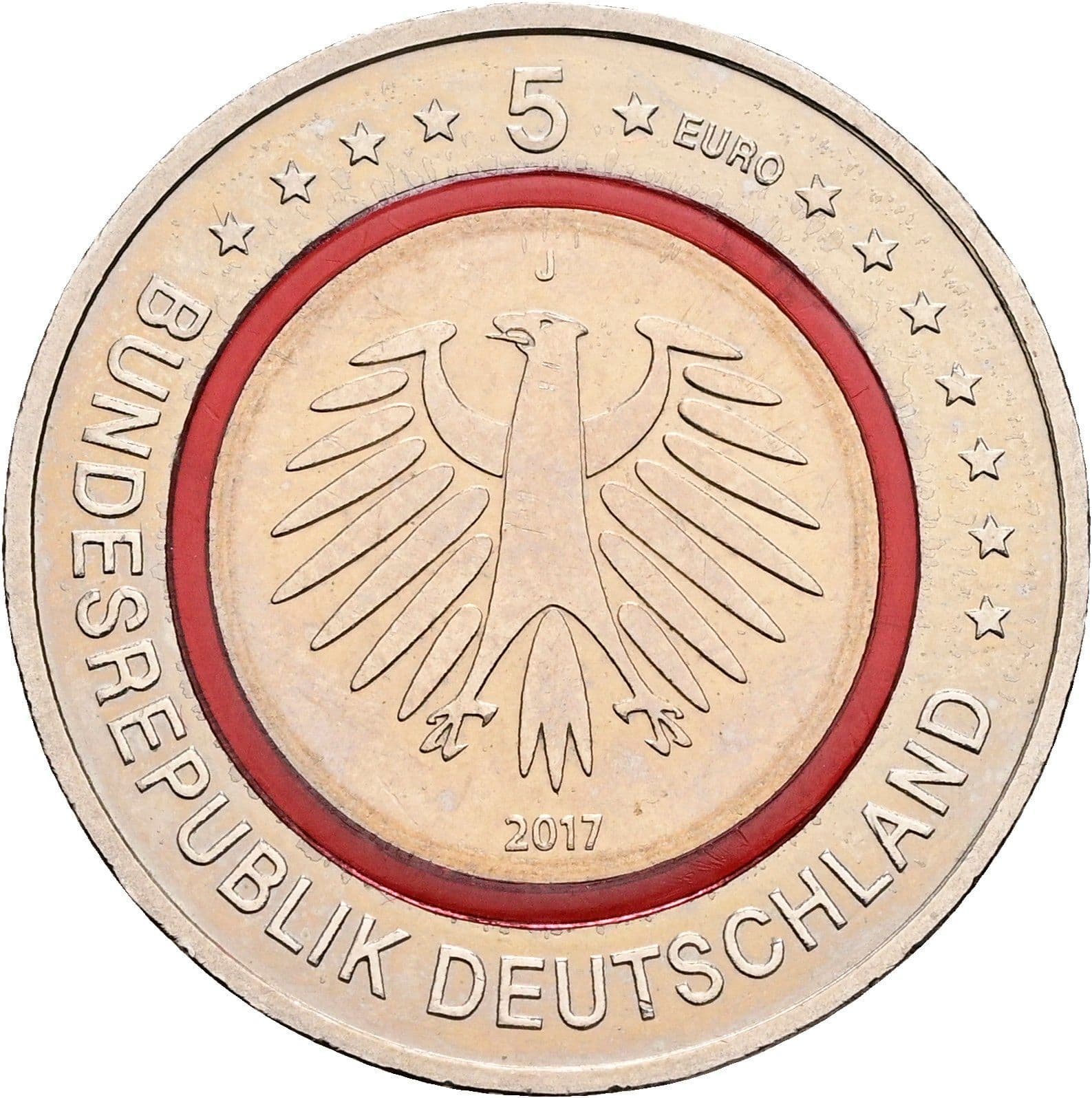 5 Euro 2017 J – Rückseite