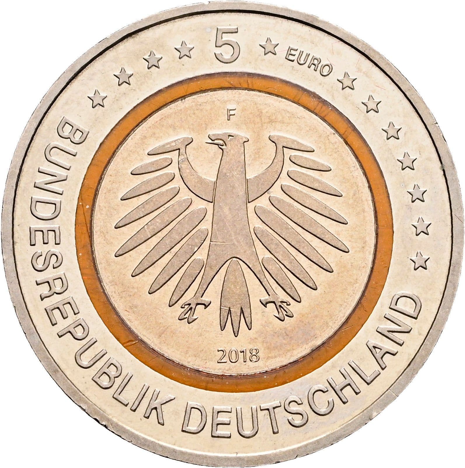 5 Euro 2018 F – Rückseite