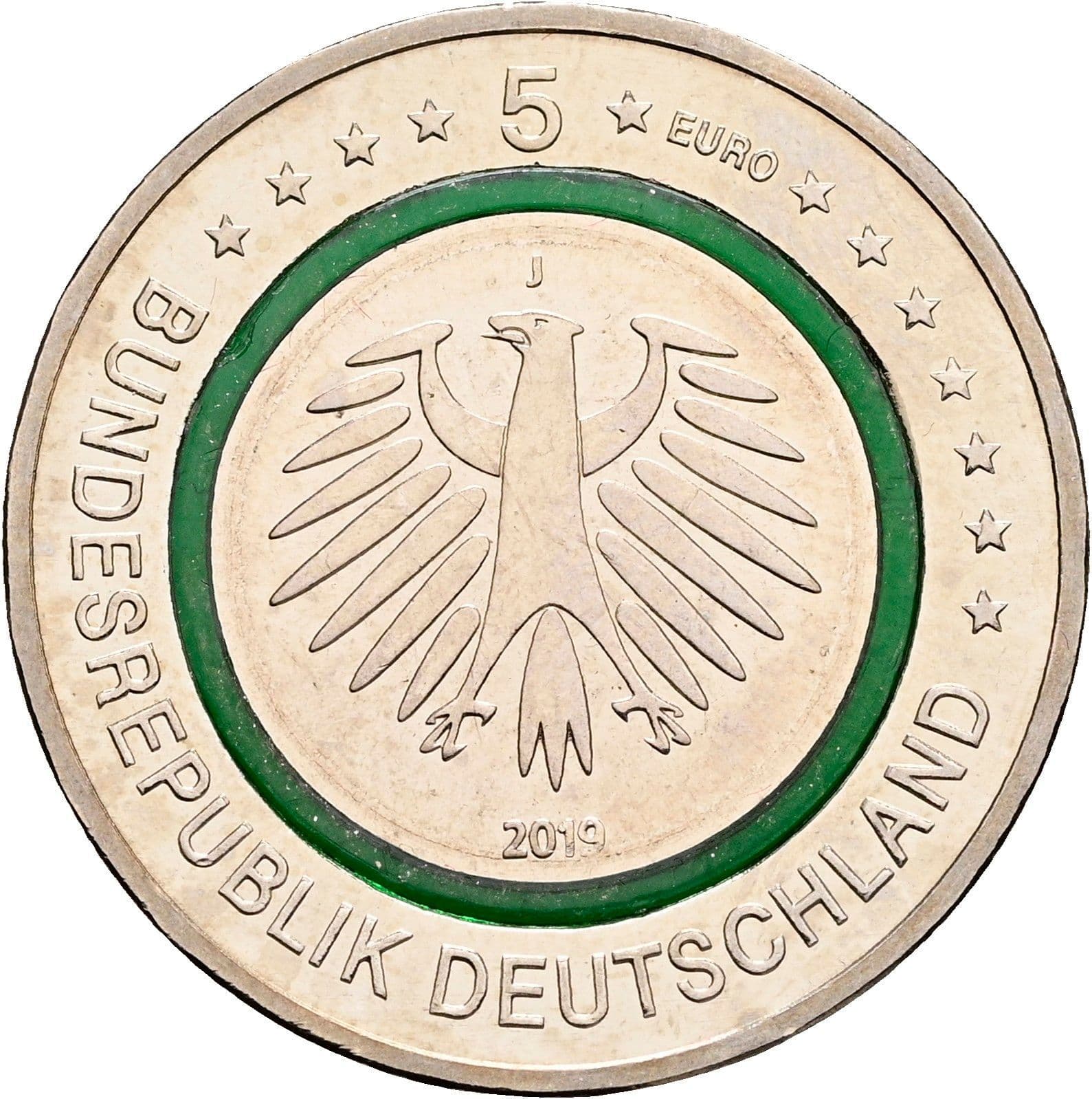 5 Euro 2019 J – Rückseite