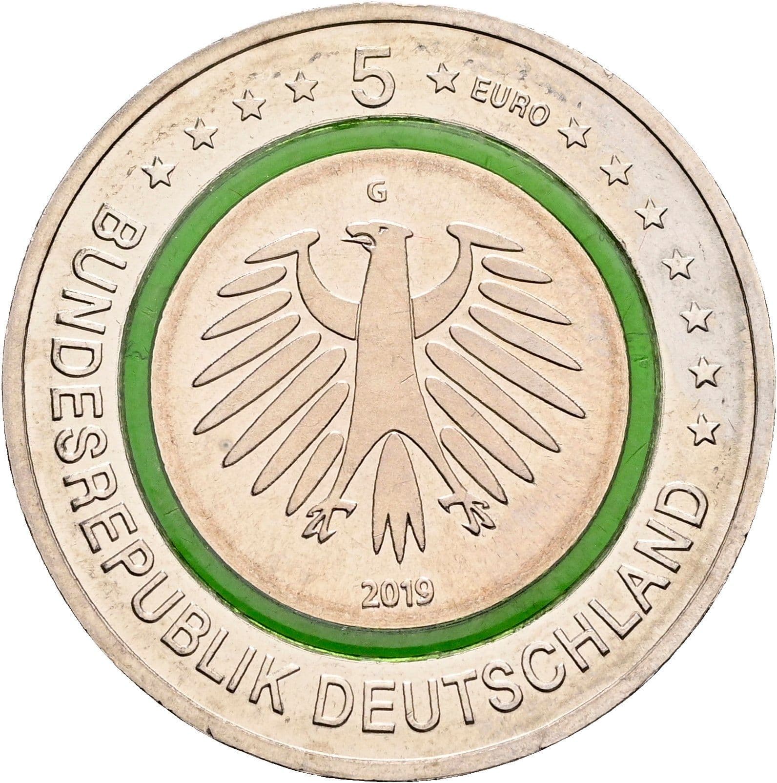5 Euro 2019 G – Rückseite