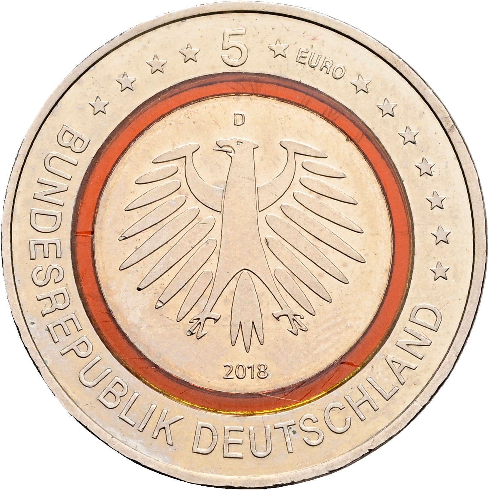5 Euro 2018 D – Rückseite