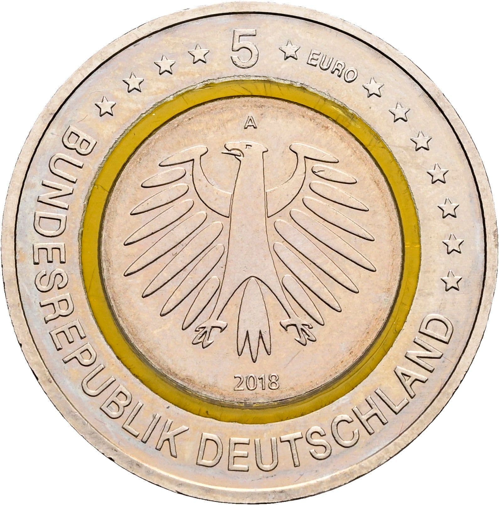 5 Euro 2018 A – Rückseite
