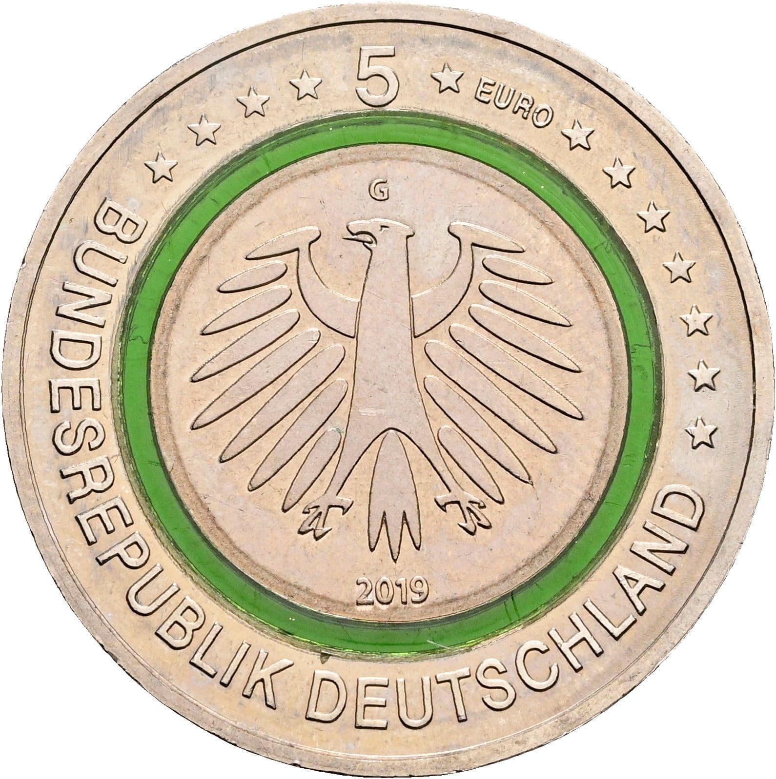 5 Euro 2019 G – Rückseite
