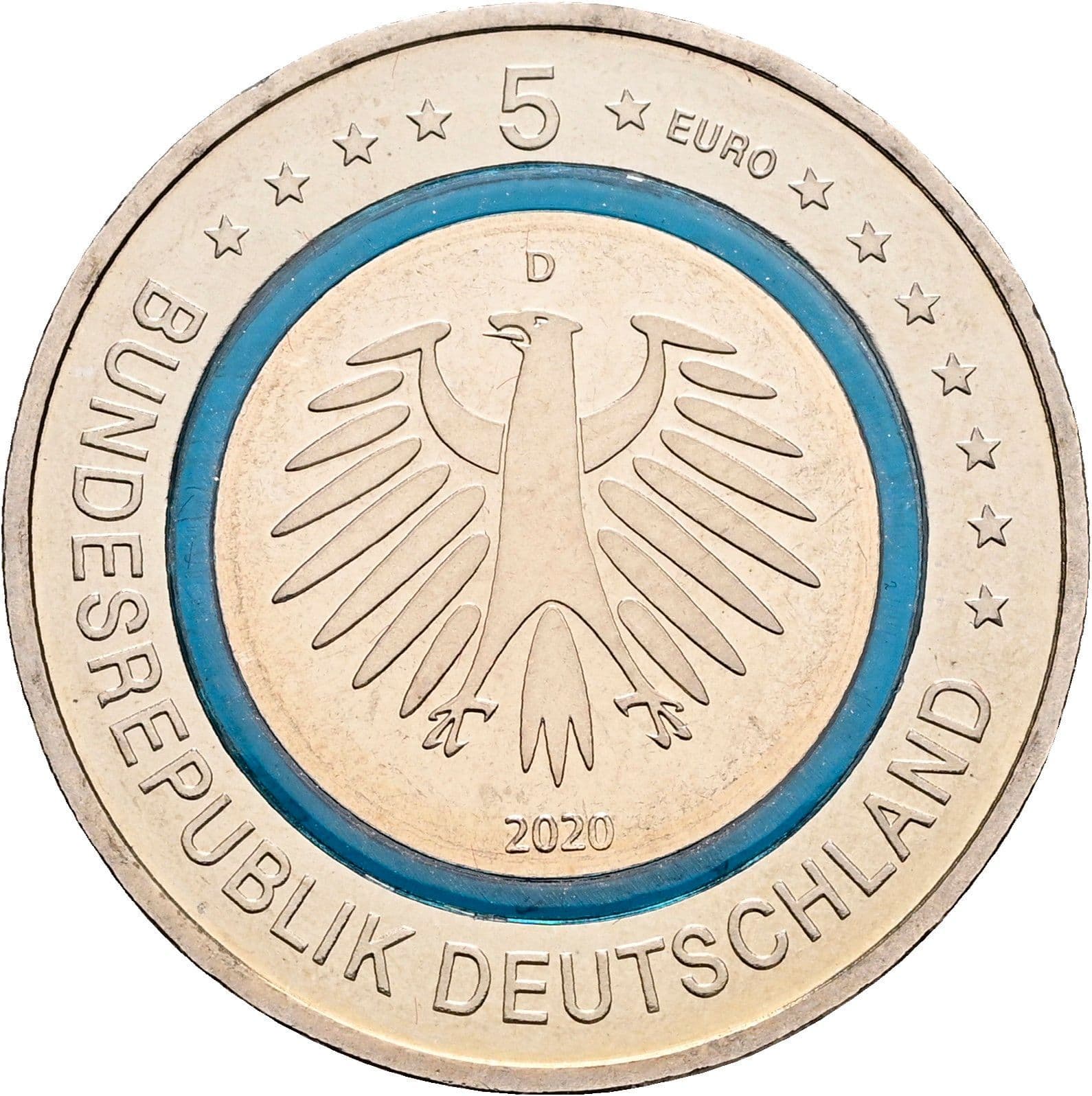 5 Euro 2020 D – Rückseite