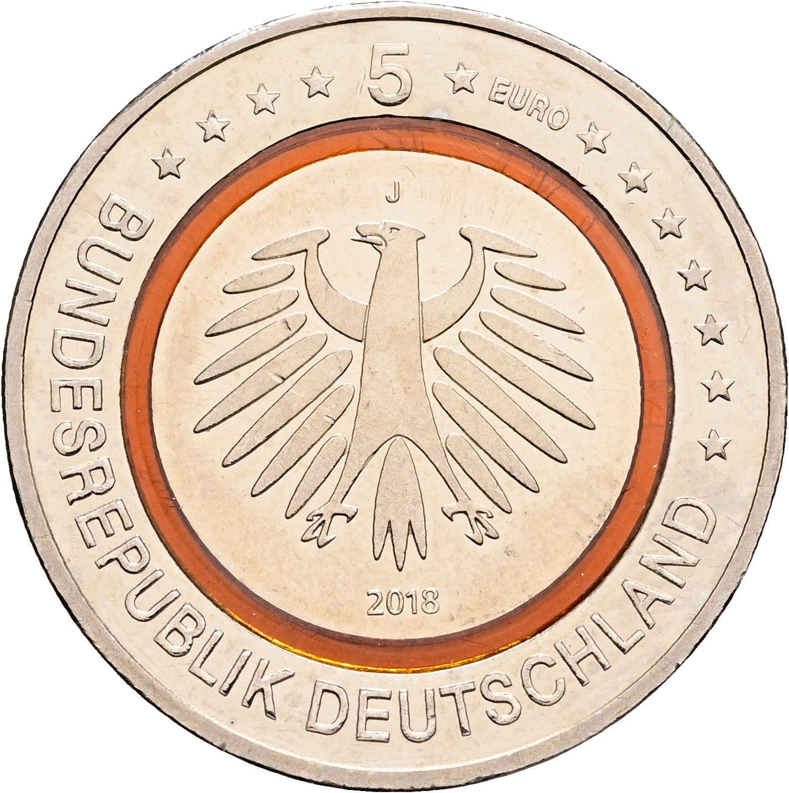5 Euro 2018 J – Rückseite