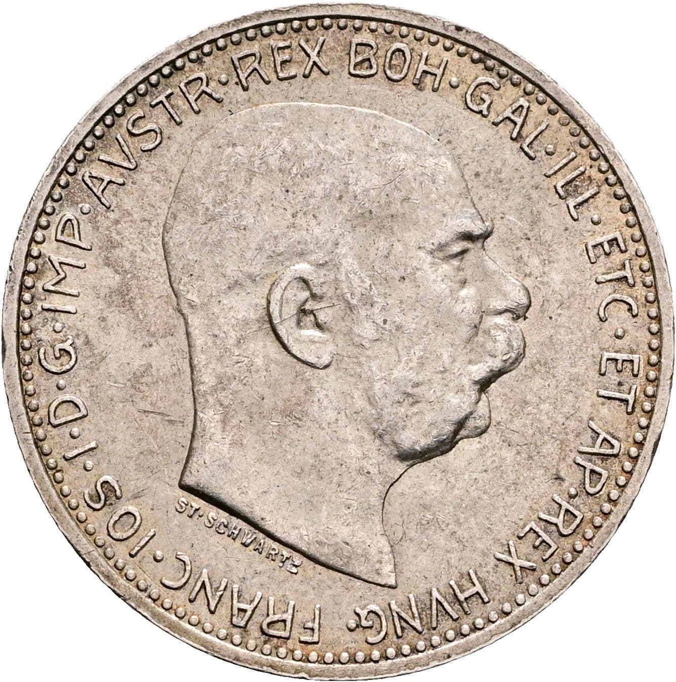 1 Krone Franz Joseph I. 1848-1916 Wien 1915 – Vorderseite
