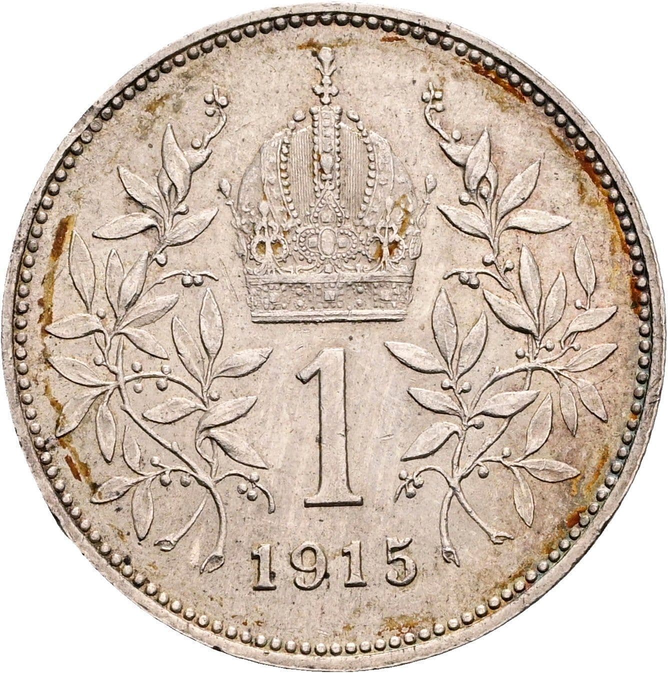 1 Krone Franz Joseph I. 1848-1916 Wien 1915 – Rückseite