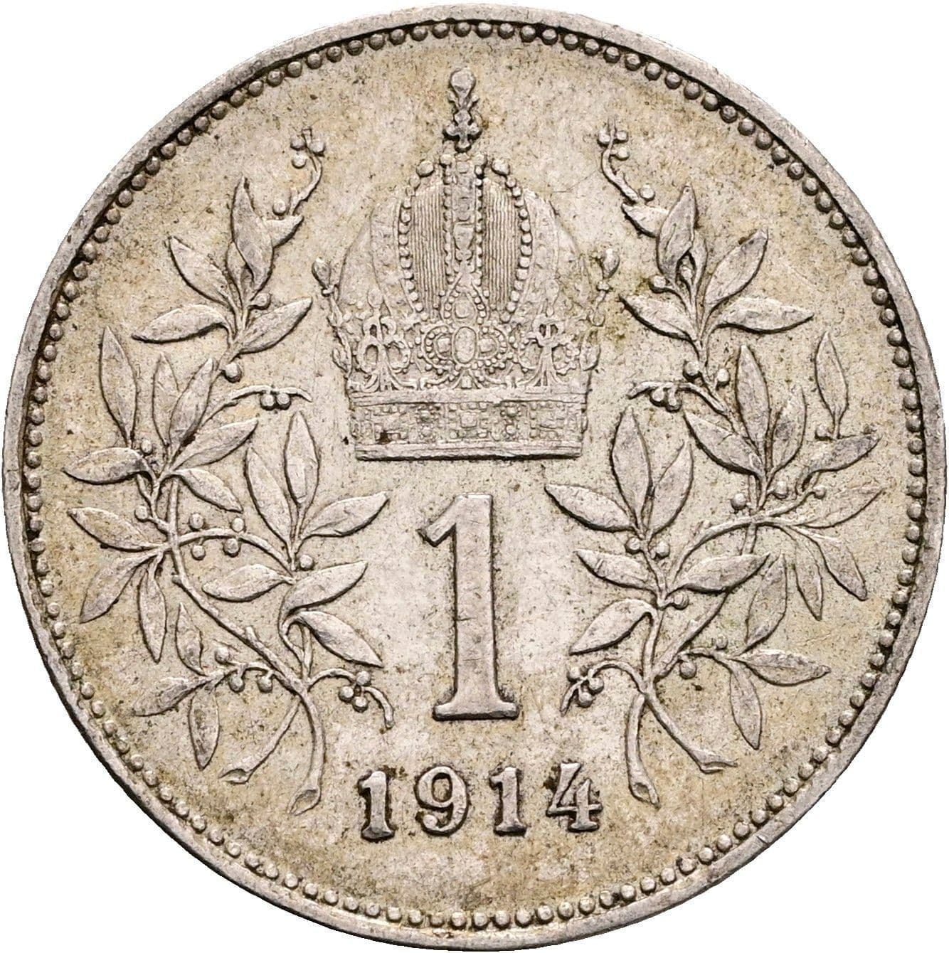 1 Krone Franz Joseph I. 1848-1916 1914 – Rückseite