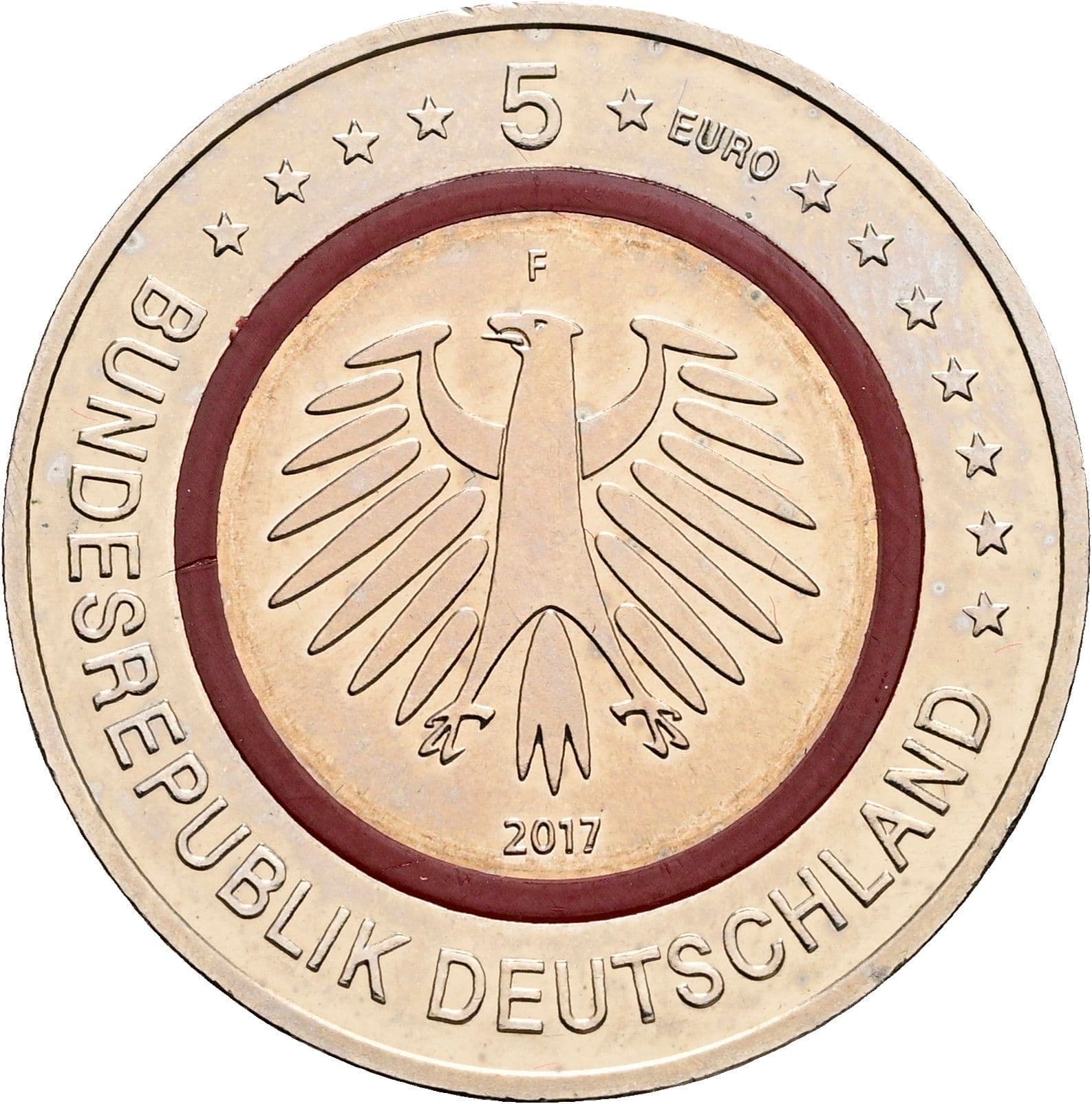 5 Euro 2017 F – Rückseite