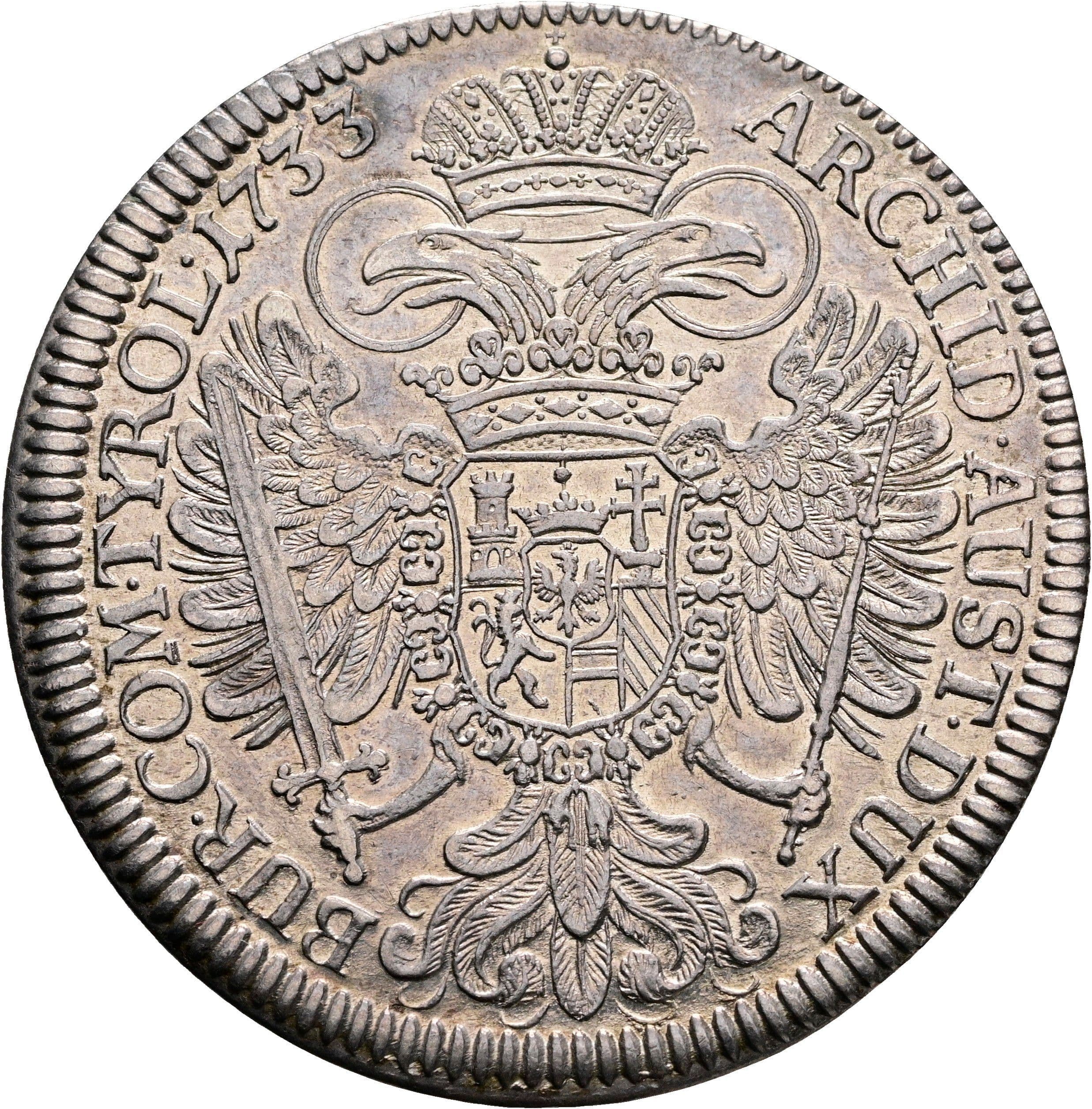 Taler Karl VI. 1711-1740 1733 – Rückseite