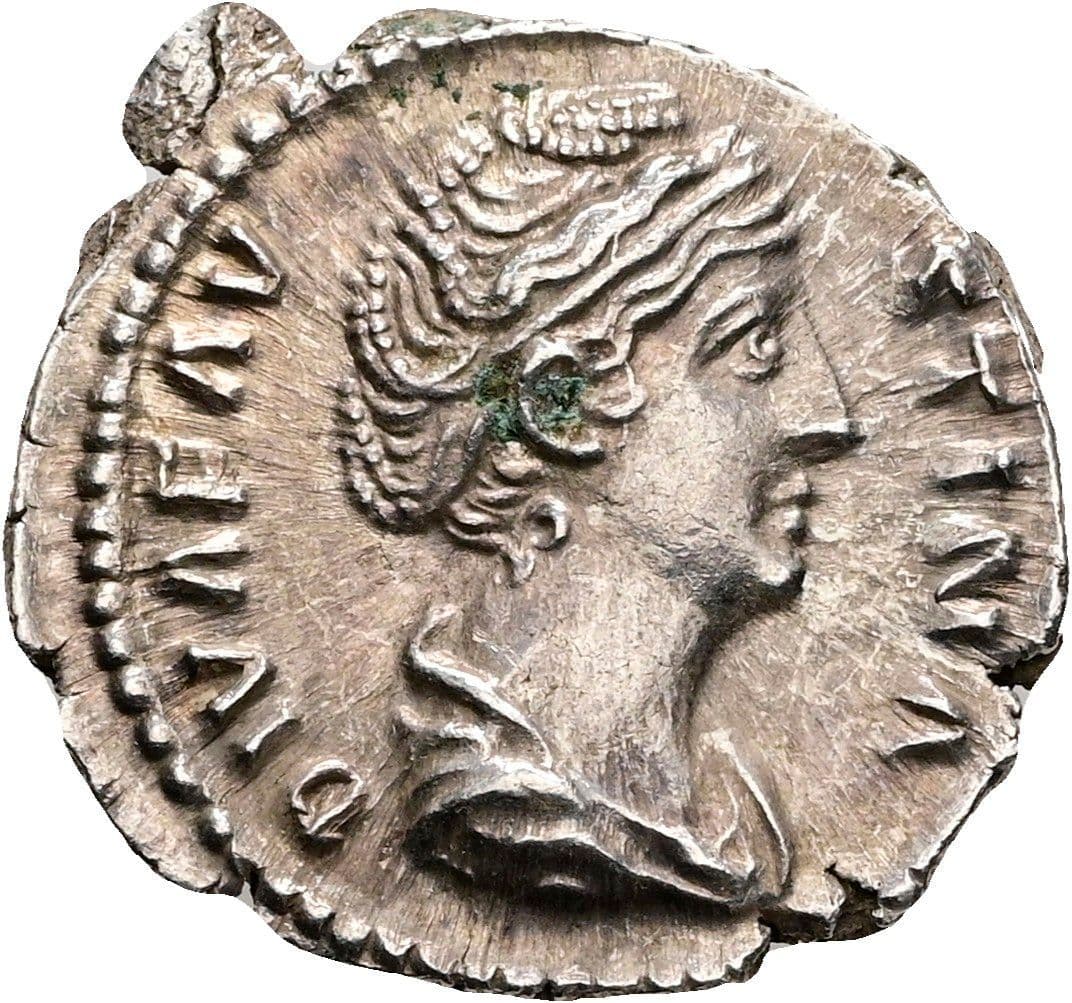 Denar Faustina Major +141 AC, Gattin des Antoninus Pius – Vorderseite