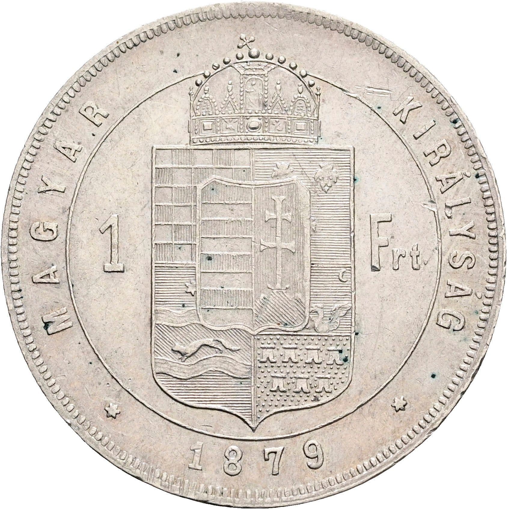 1 Forint Franz Joseph I. 1848-1916 1879 KB – Rückseite