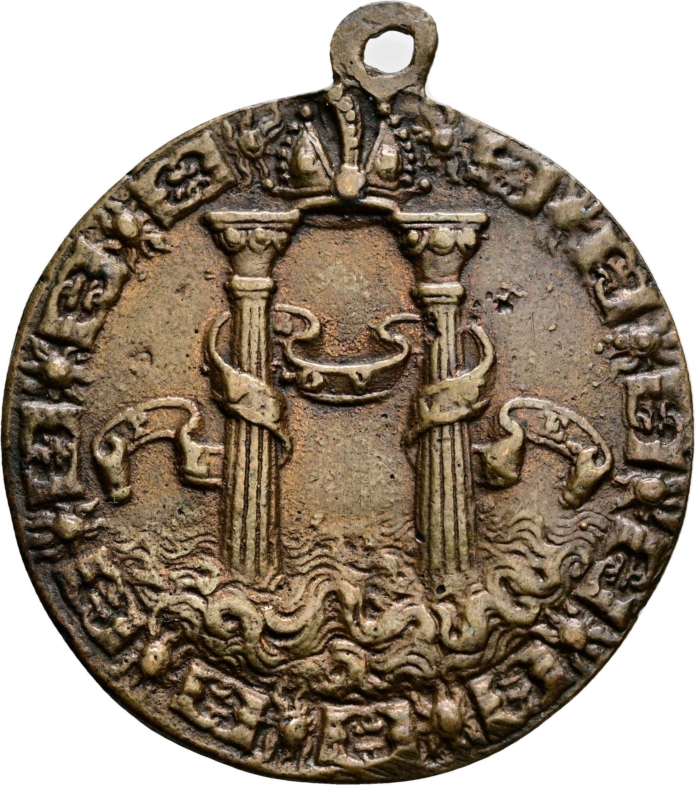 AE-Gussmedaille Karl V. 1506-1556 ohne Jahr (1554) – Rückseite