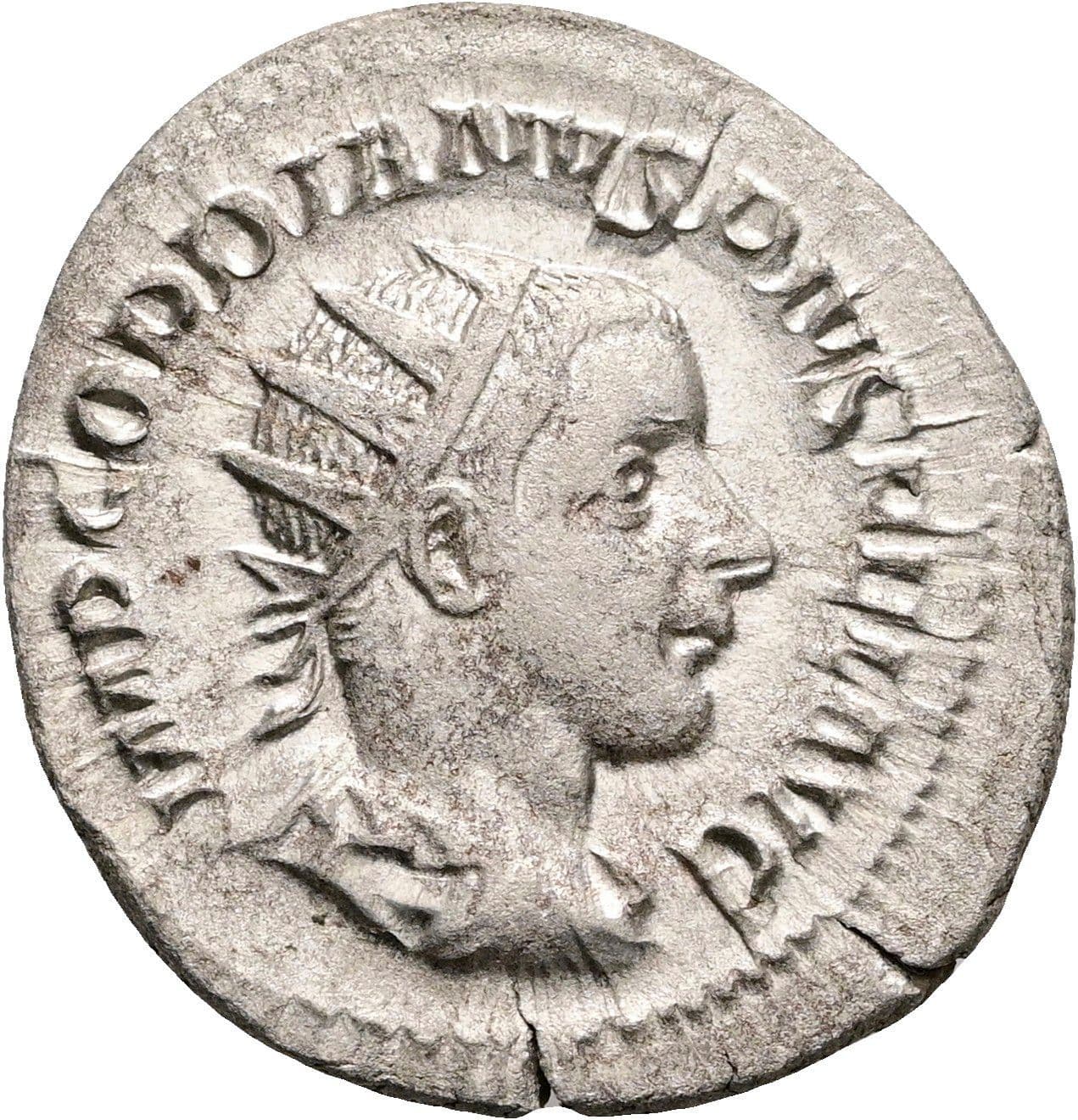 Antoninian Gordianus III. Pius 238-244 AC ohne Jahr (241-243 AC) – Vorderseite