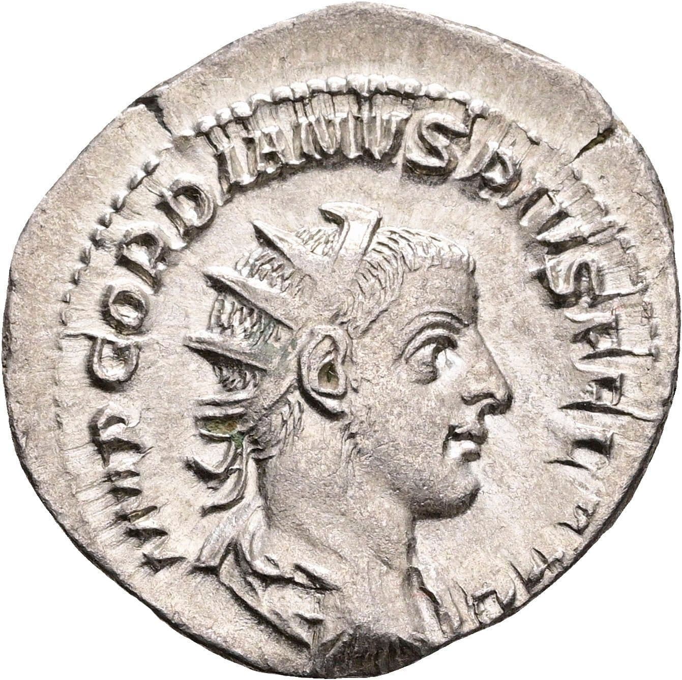 Antoninian Gordianus III. Pius 238-244 AC ohne Jahr (243-244 AC) – Vorderseite