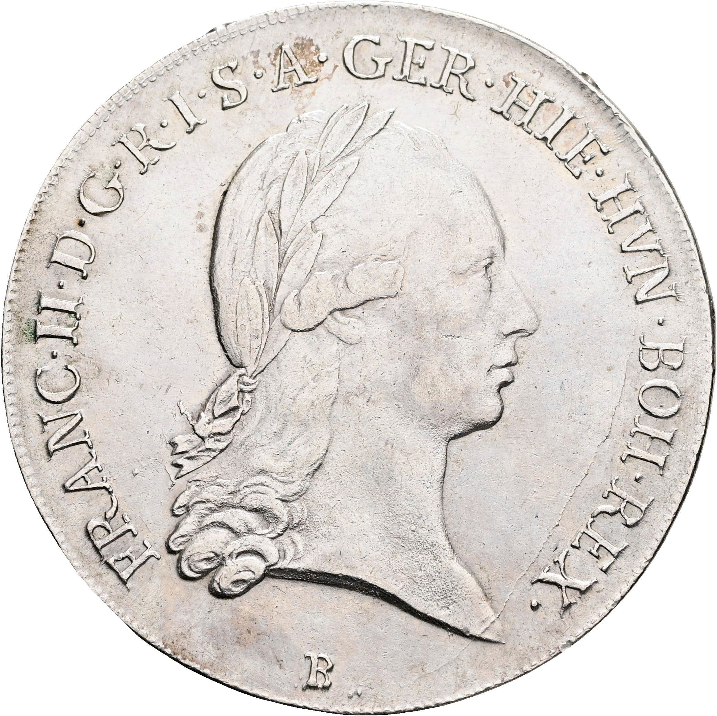 Kronentaler Franz II.(I.) 1792-1835 1796 B – Vorderseite