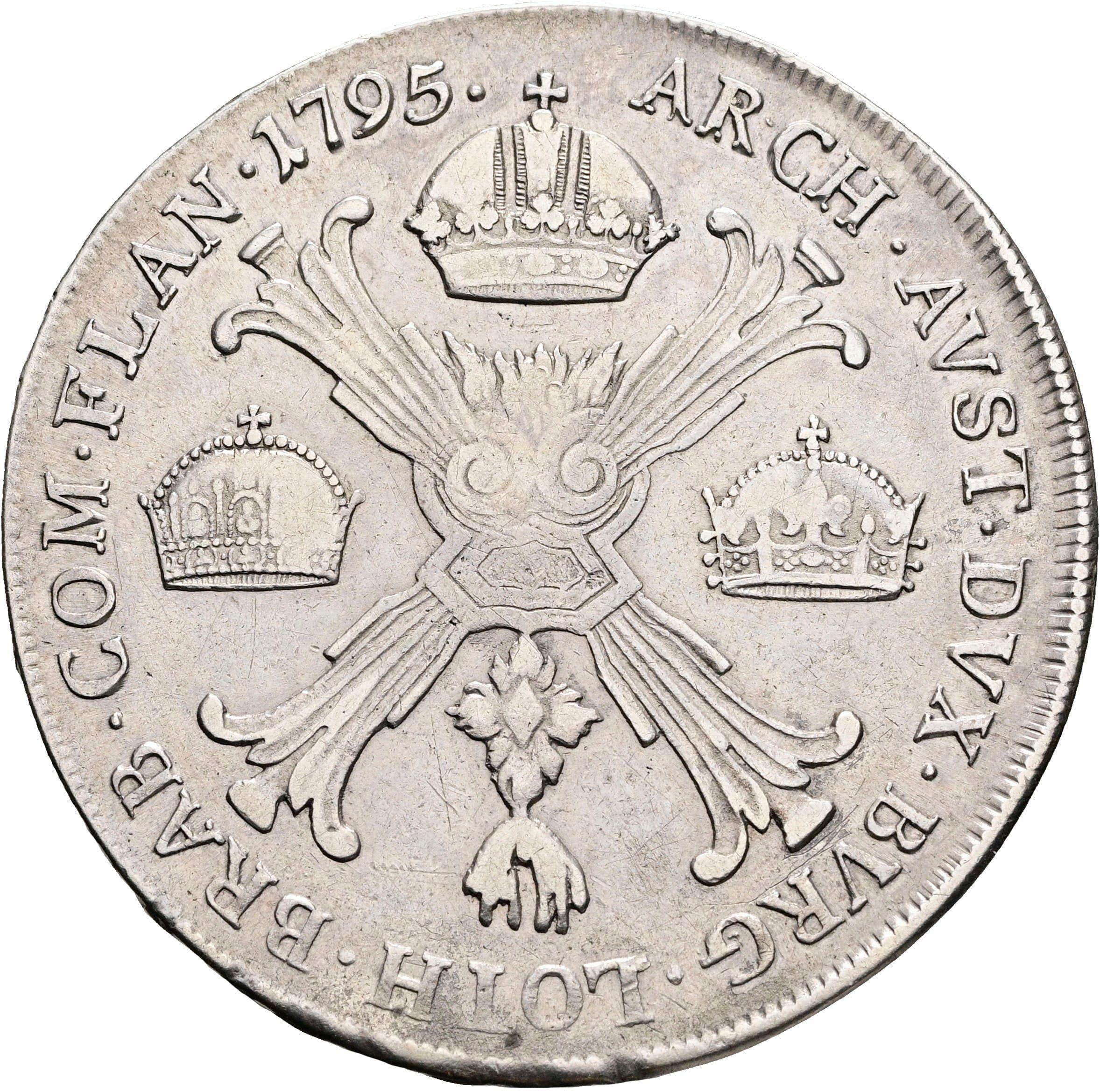 Kronentaler Franz II. (I). 1792-1835 1795 H – Rückseite