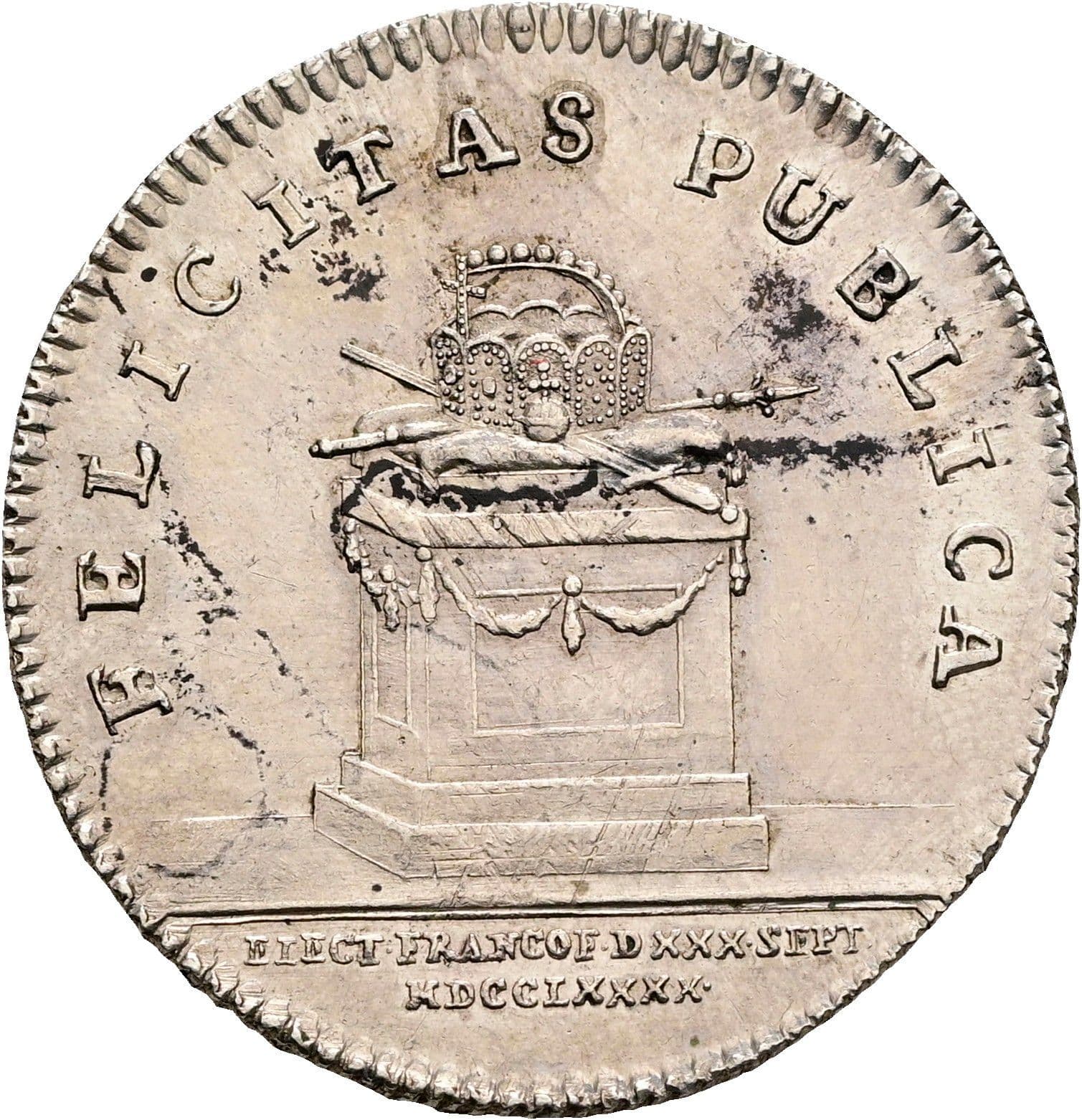 Krönungsjeton Leopold II. 1790-1792 1790 – Rückseite