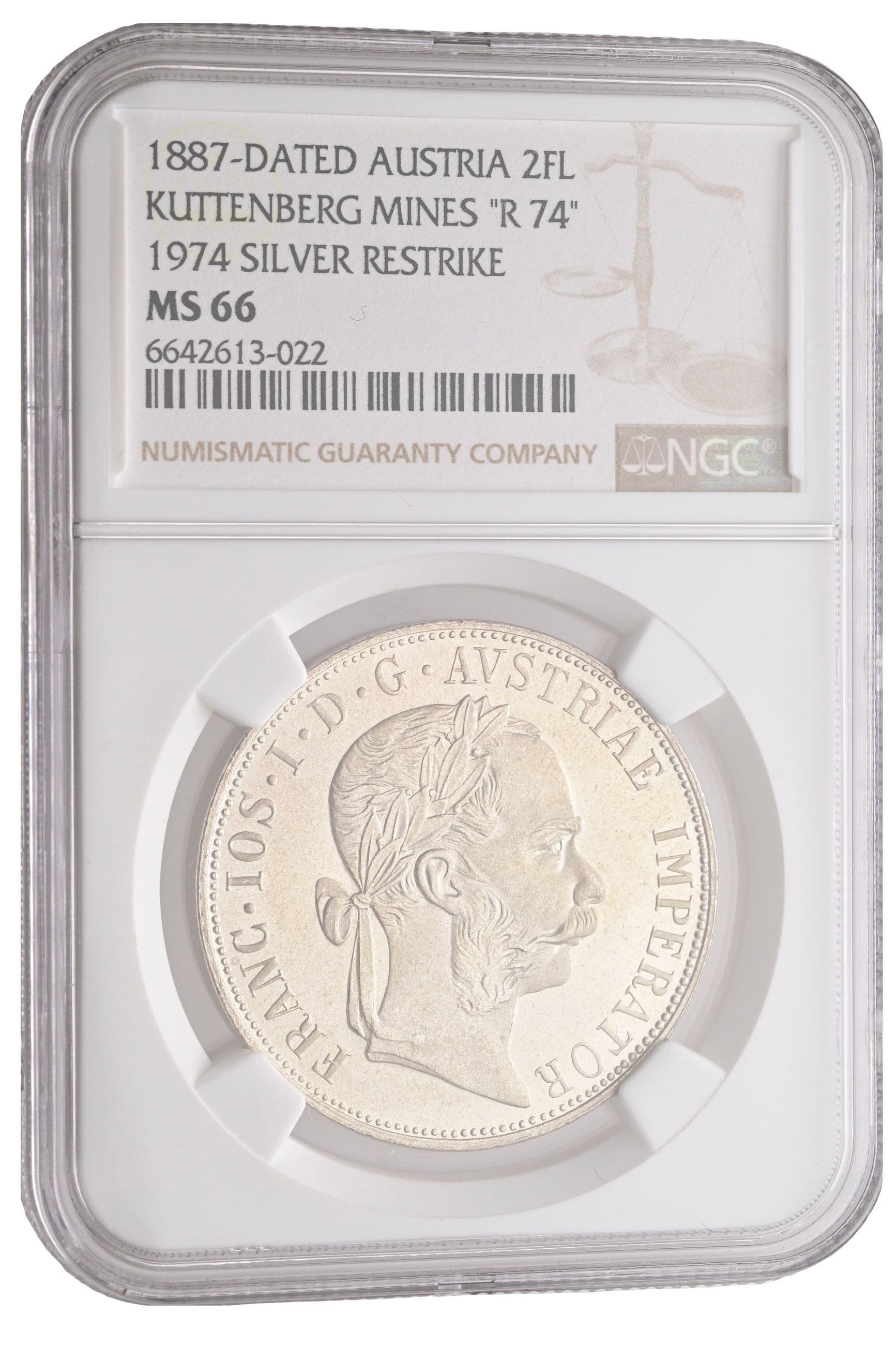 Doppelgulden Restrike Franz Joseph I. 1848-1916 1887/1974 – Vorderseite