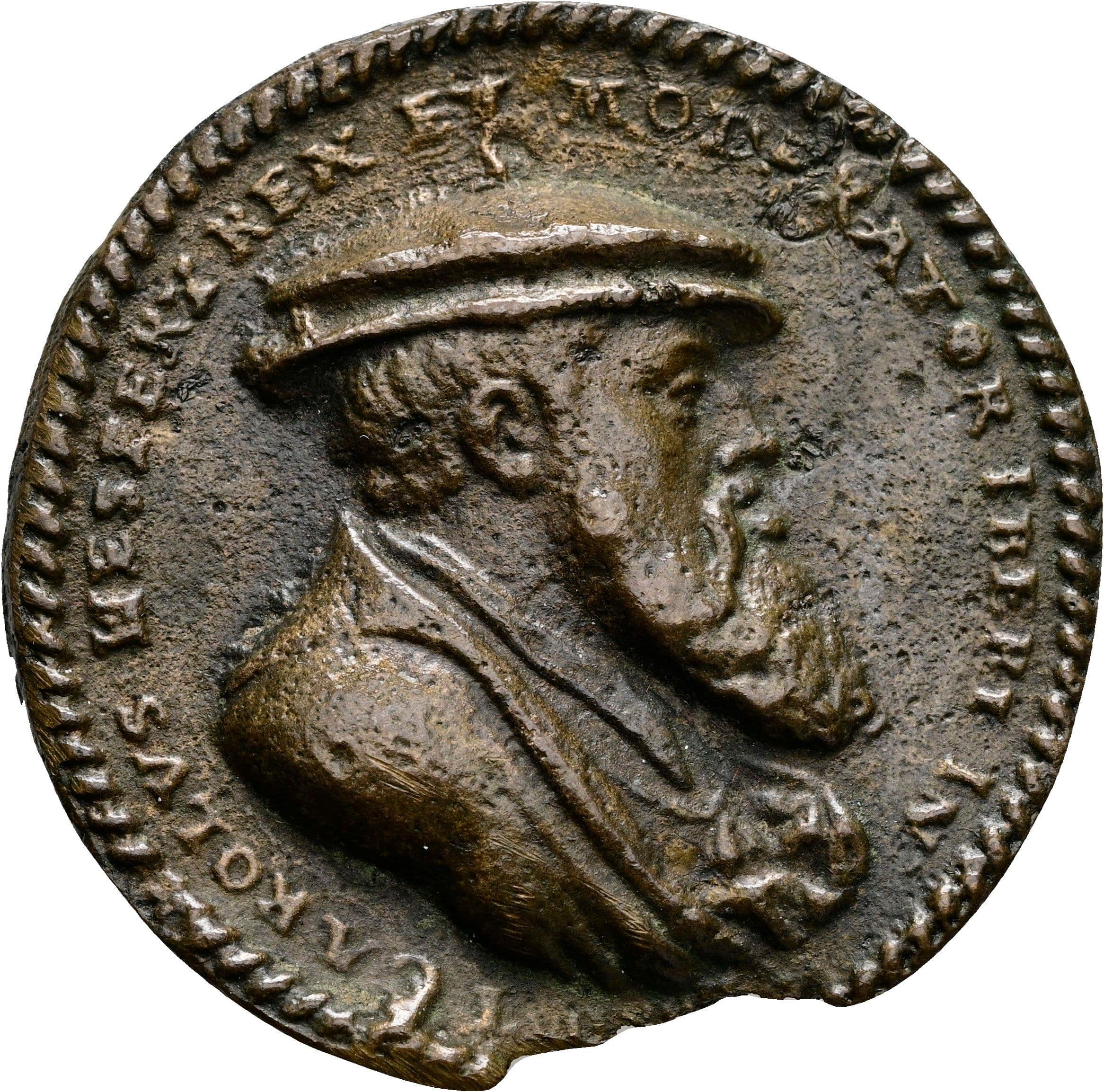 AE Gussmedaille Karl V. 1506-1556 1542 – Vorderseite