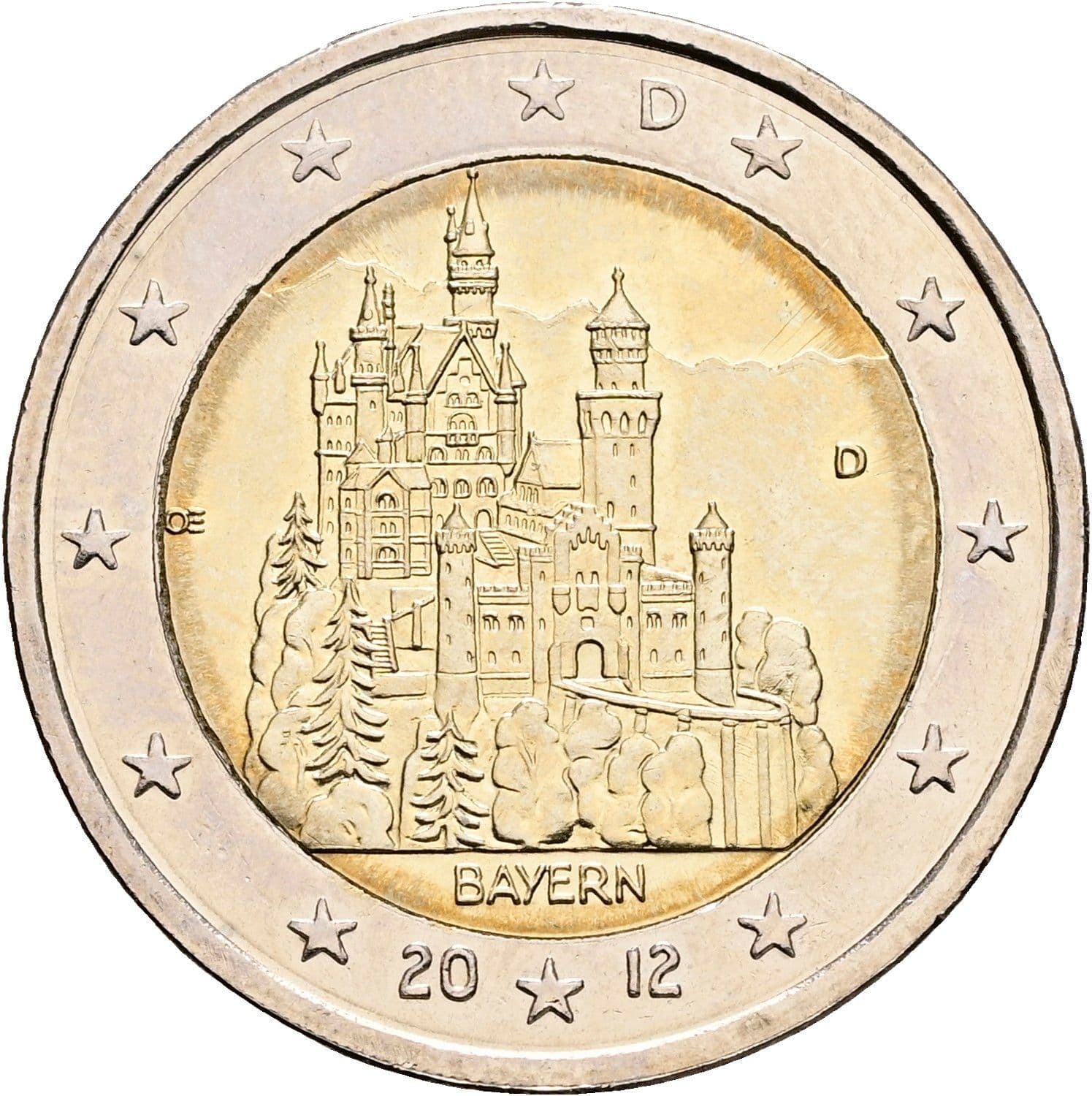 2 Euro 2012 D – Rückseite