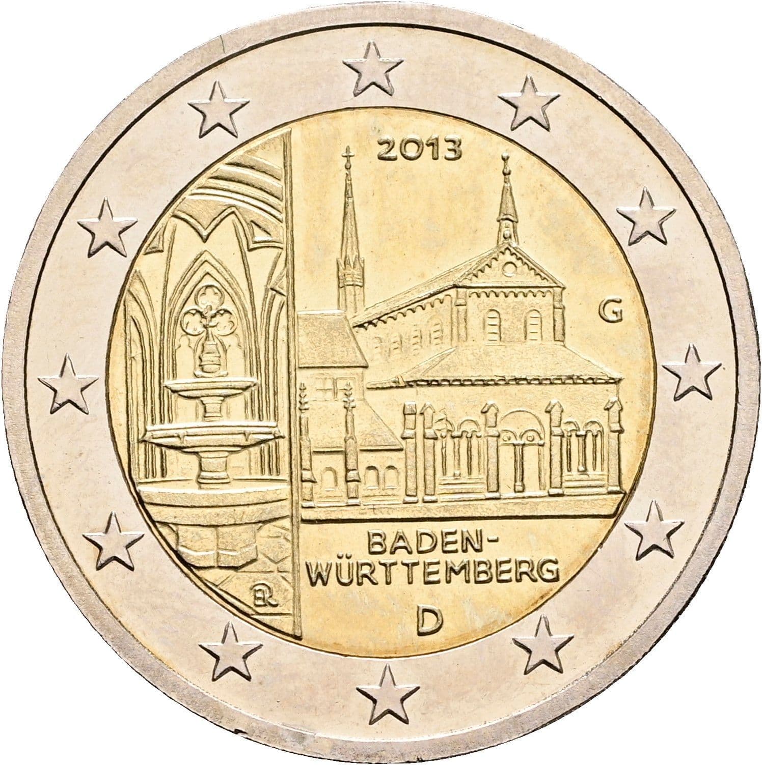 2 Euro 2013 G – Rückseite