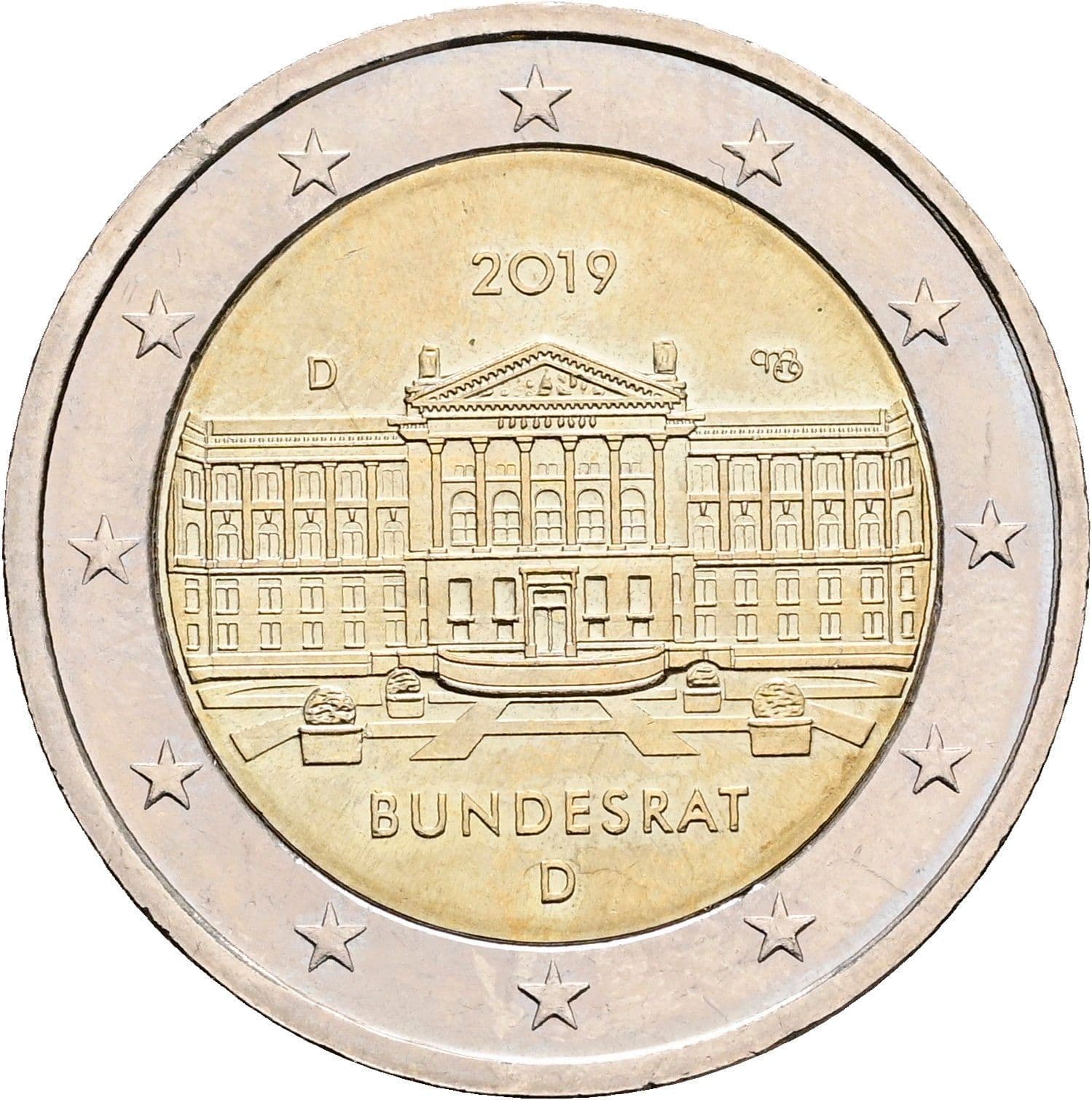 2 Euro 2019 D – Rückseite