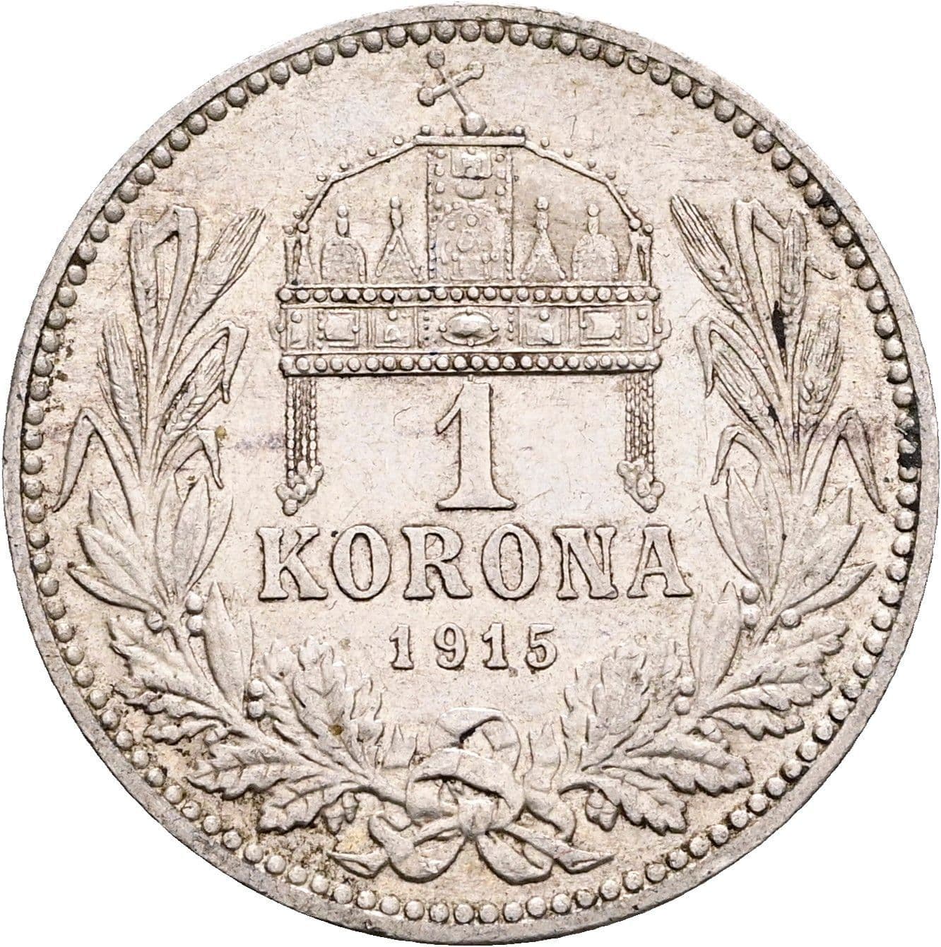 1 Korona Franz Joseph I. 1848-1916 Kremnitz 1915 KB – Rückseite