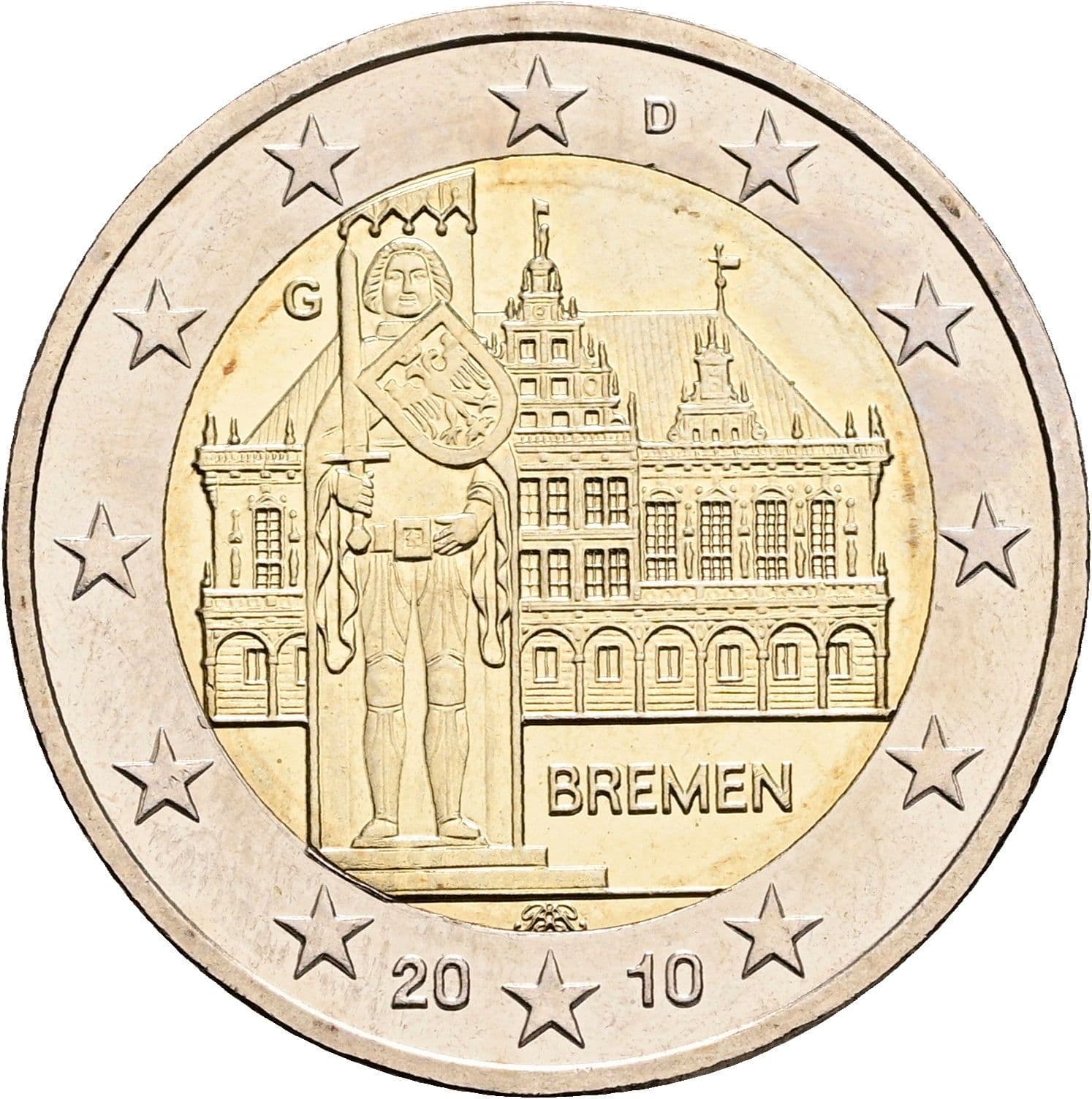 2 Euro 2010 G – Rückseite