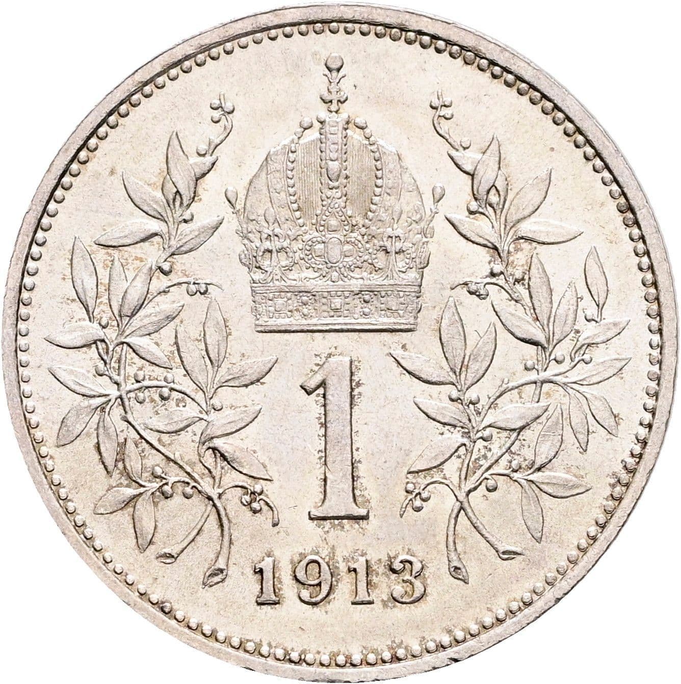 1 Krone Franz Joseph I. 1848-1916 1913 – Rückseite