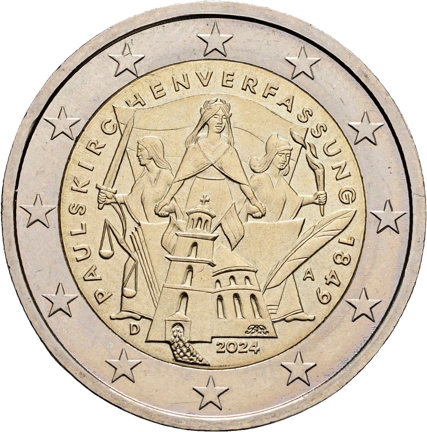 2 Euro 2024 A – Rückseite