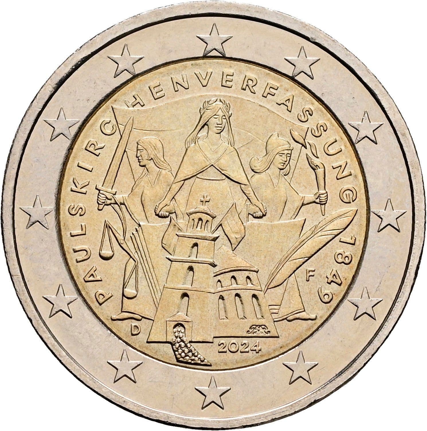 2 Euro 2024 F – Rückseite