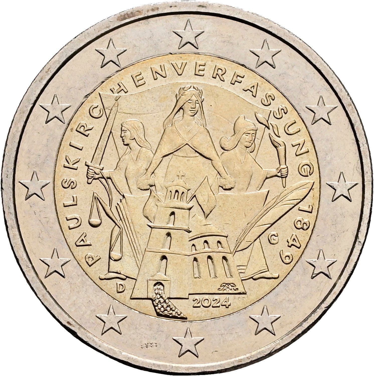 2 Euro 2024 G – Rückseite