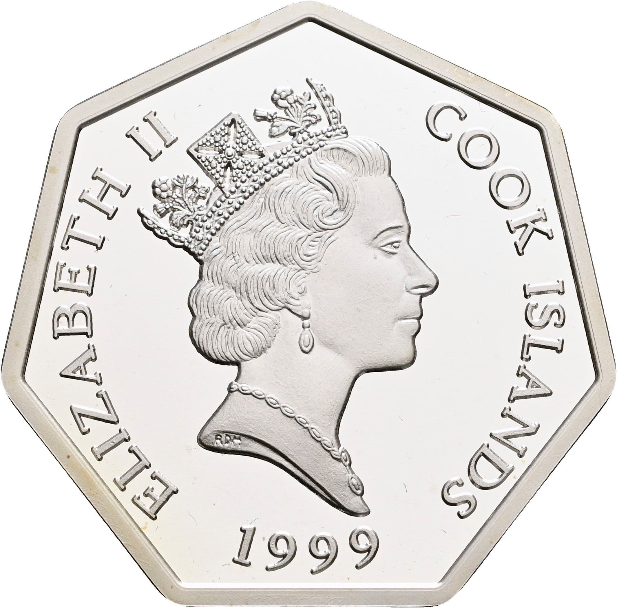 5 Dollars Elisabeth II. 1952-2022 1999 – Vorderseite