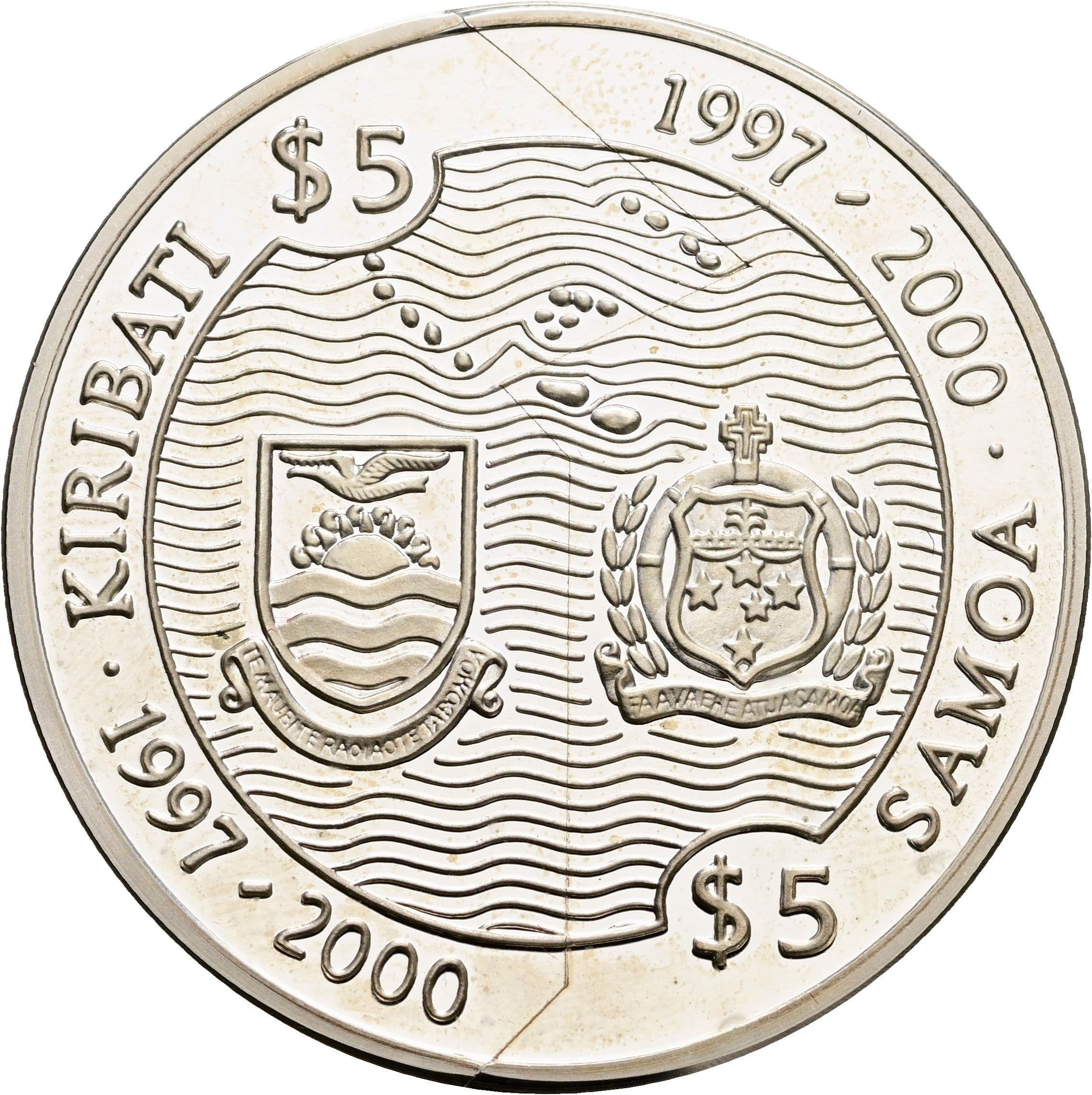 5 Dollars (5 Tala) 1997 – Rückseite