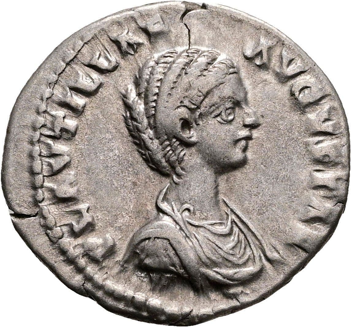 Denar Plautilla 202-205 AC, Gattin des Caracalla Laodicea 202 AC – Vorderseite