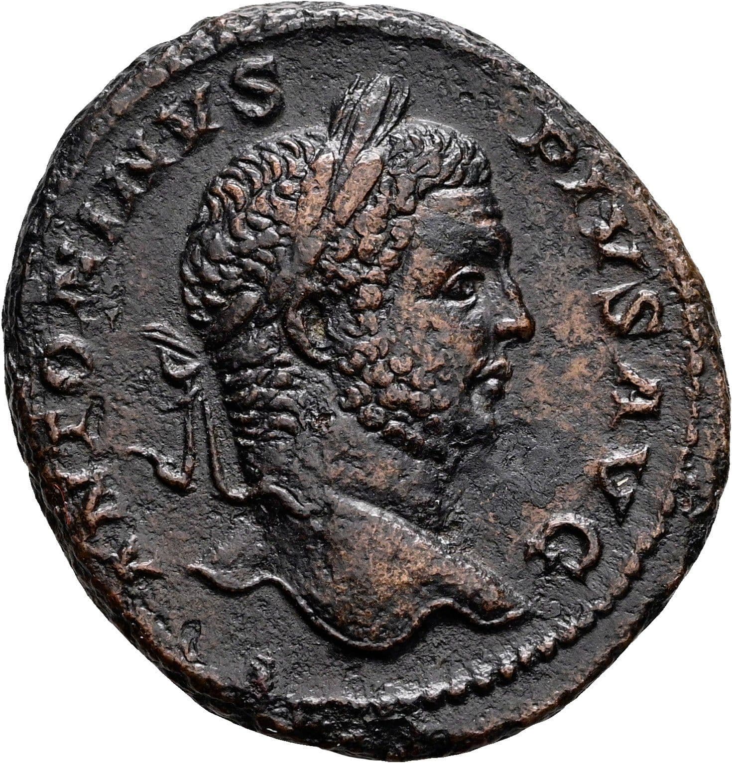 As Caracalla 197-217 AC Rom 210 AC – Vorderseite