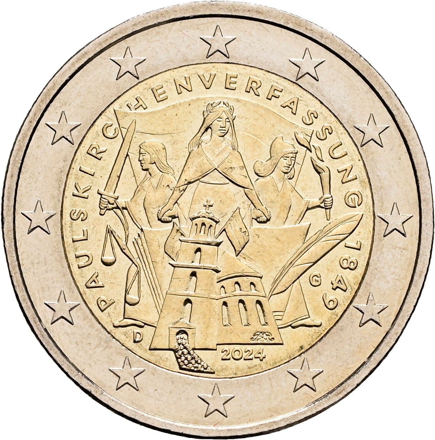2 Euro 2024 G – Rückseite