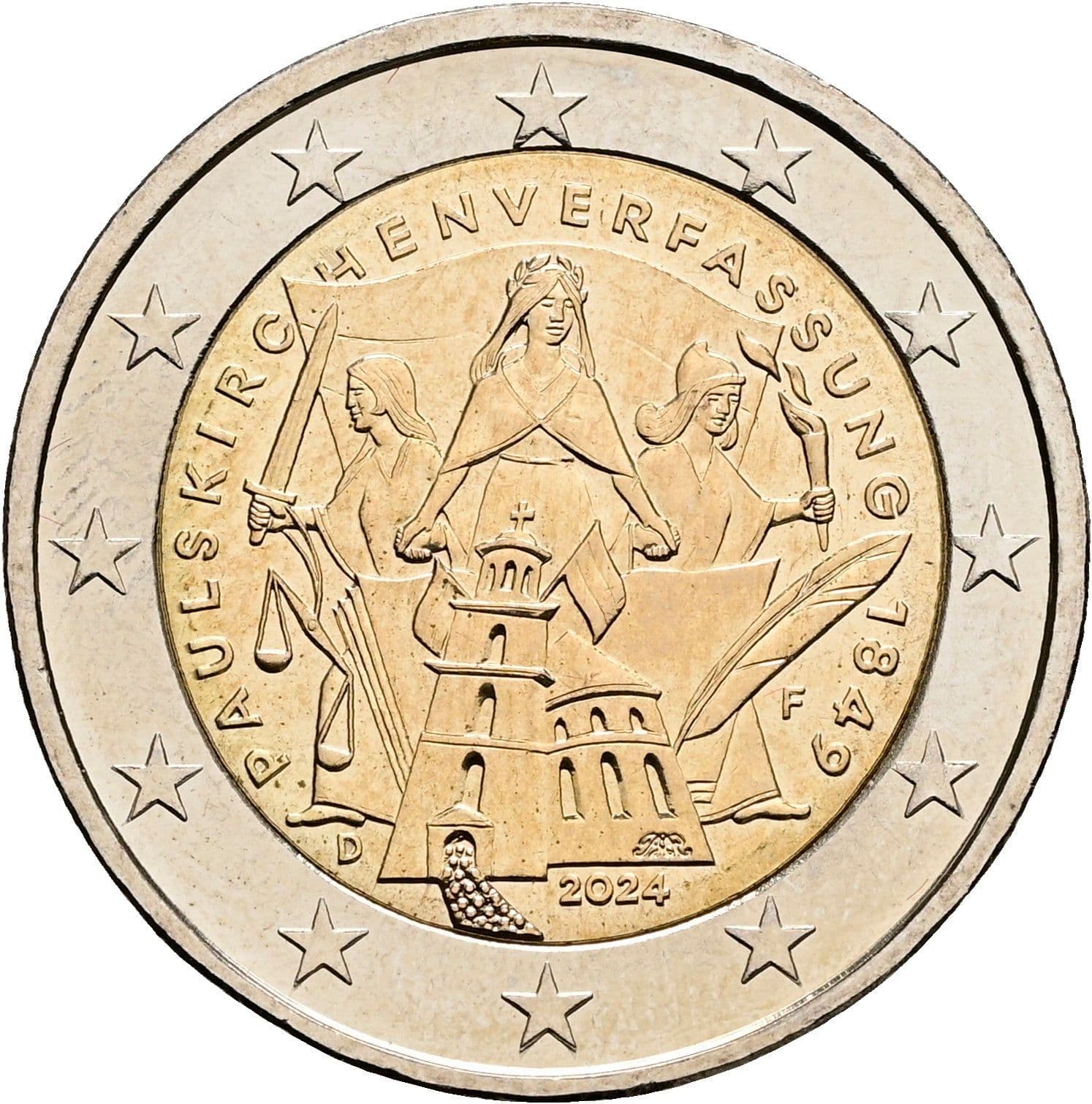 2 Euro 2024 F – Rückseite