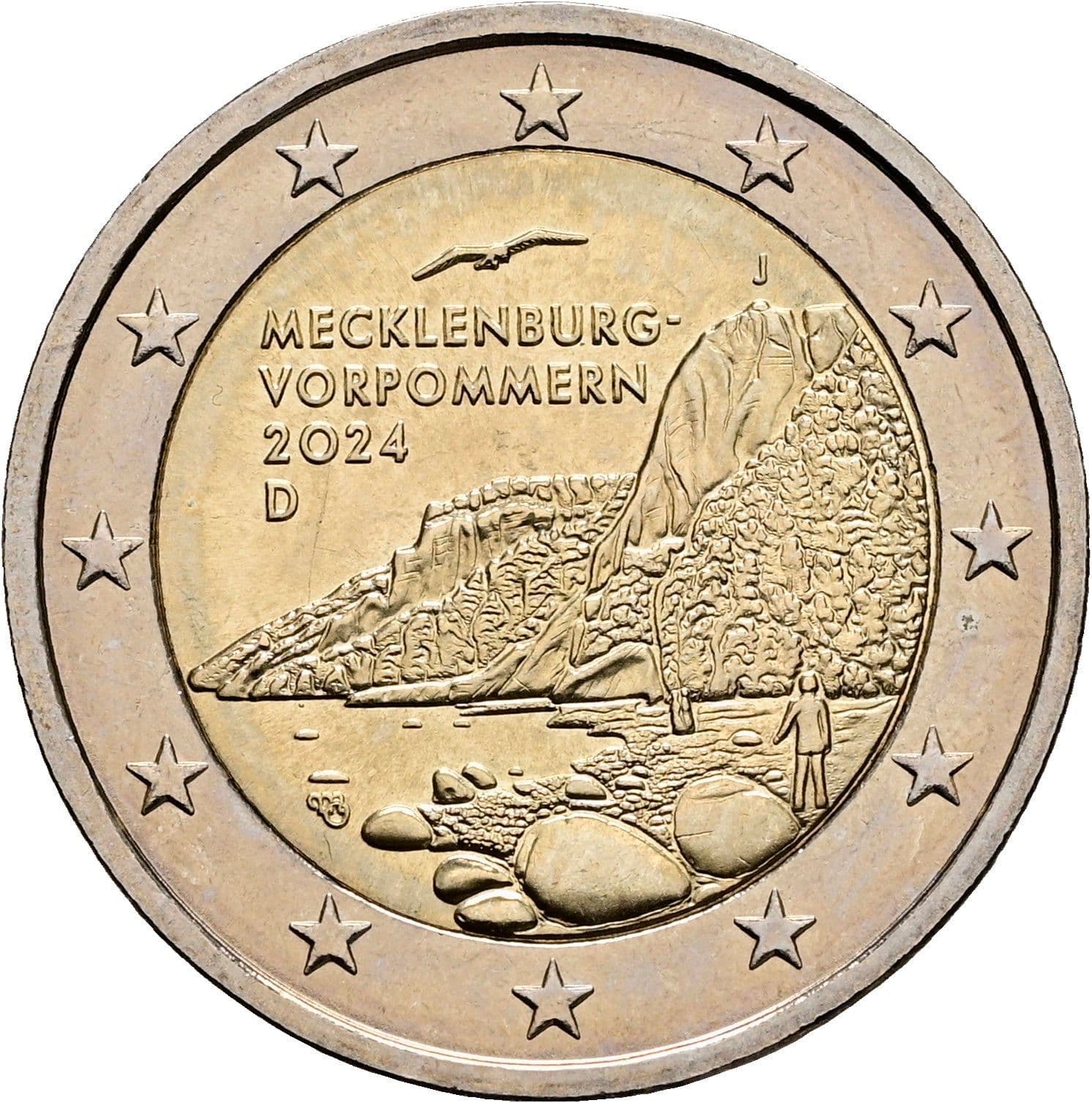 2 Euro 2024 J – Rückseite