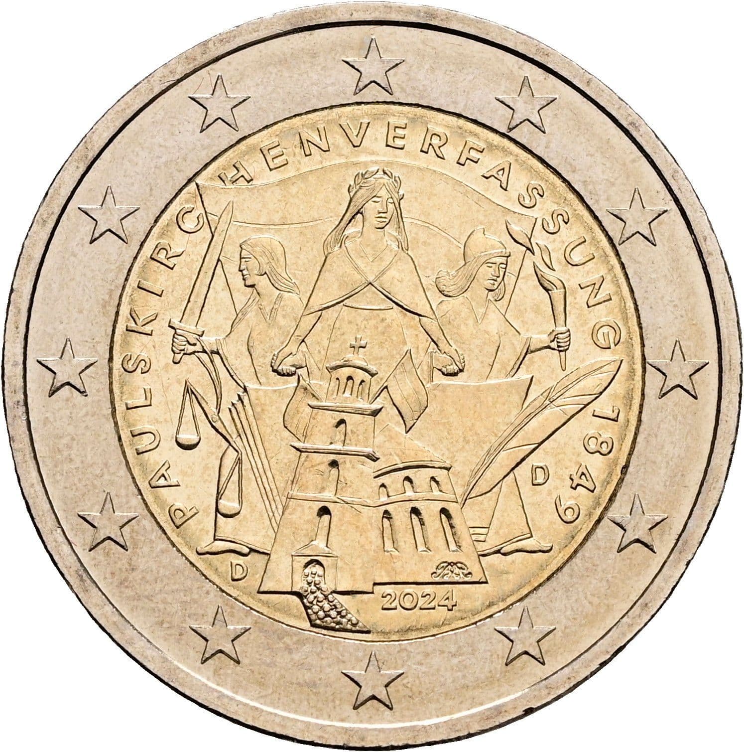 2 Euro 2024 D – Rückseite