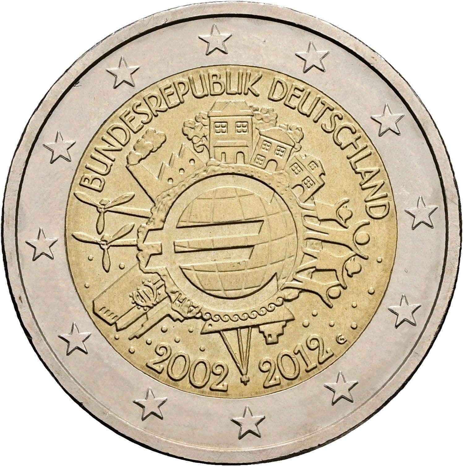 2 Euro 2012 G – Rückseite