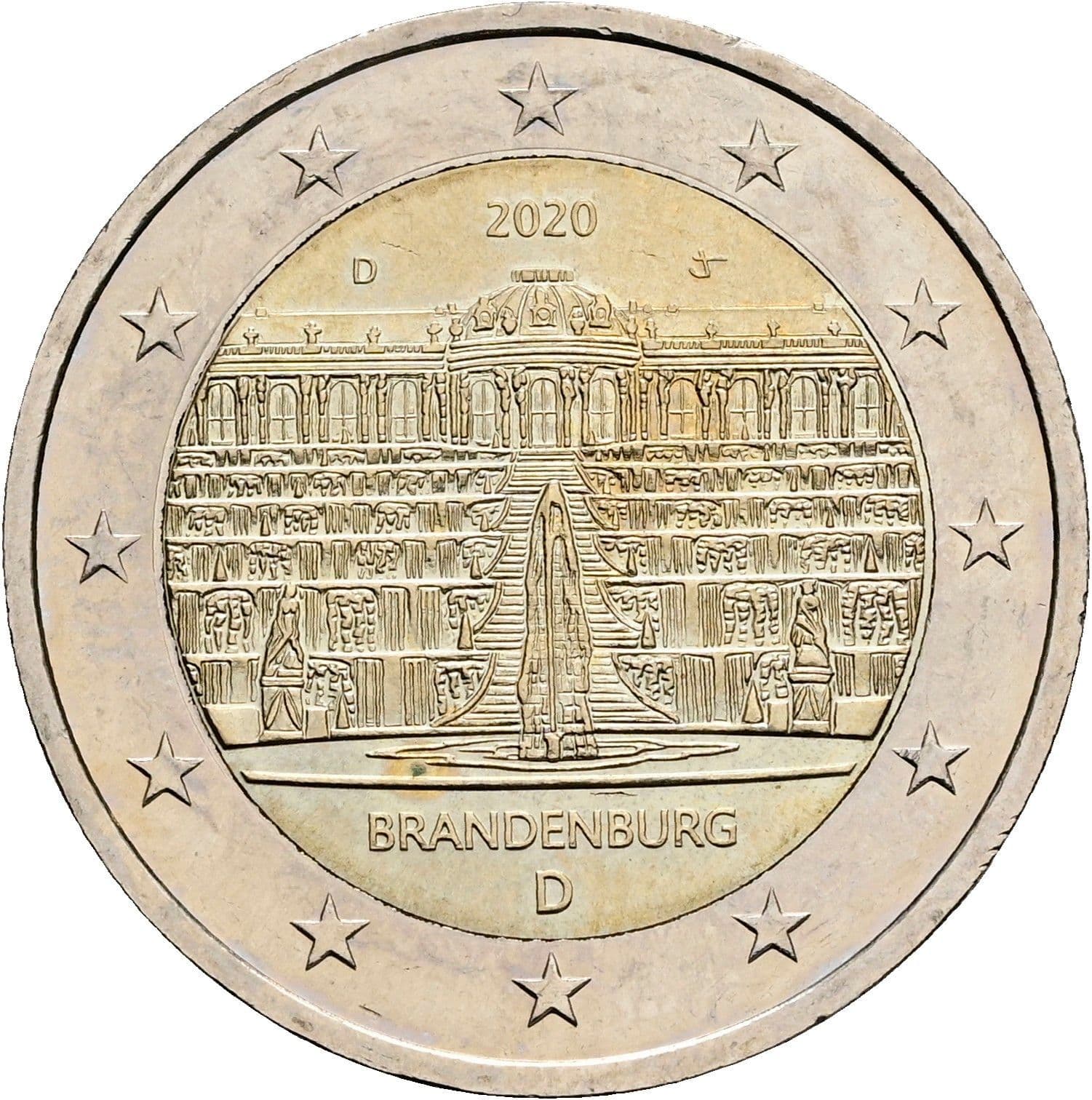 2 Euro 2020 D – Rückseite