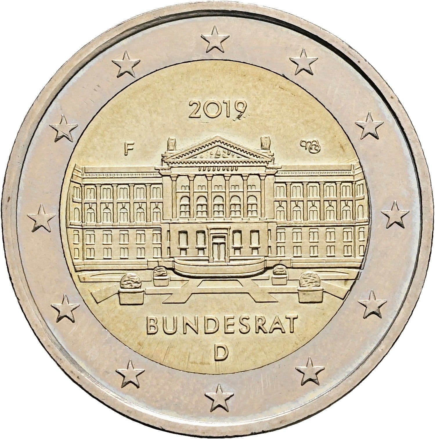 2 Euro 2019 F – Rückseite